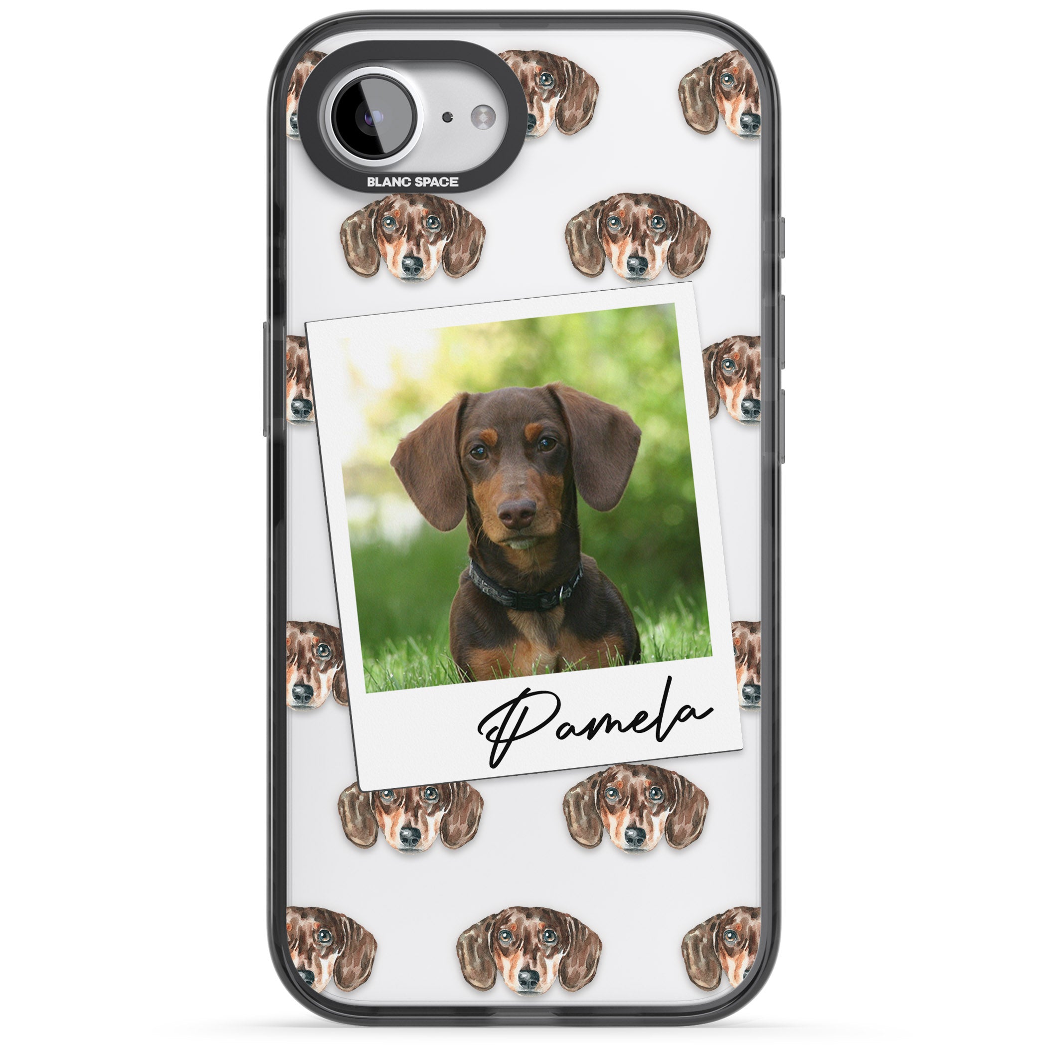 Personalised Brown Dachshund Instant Camera Photo
