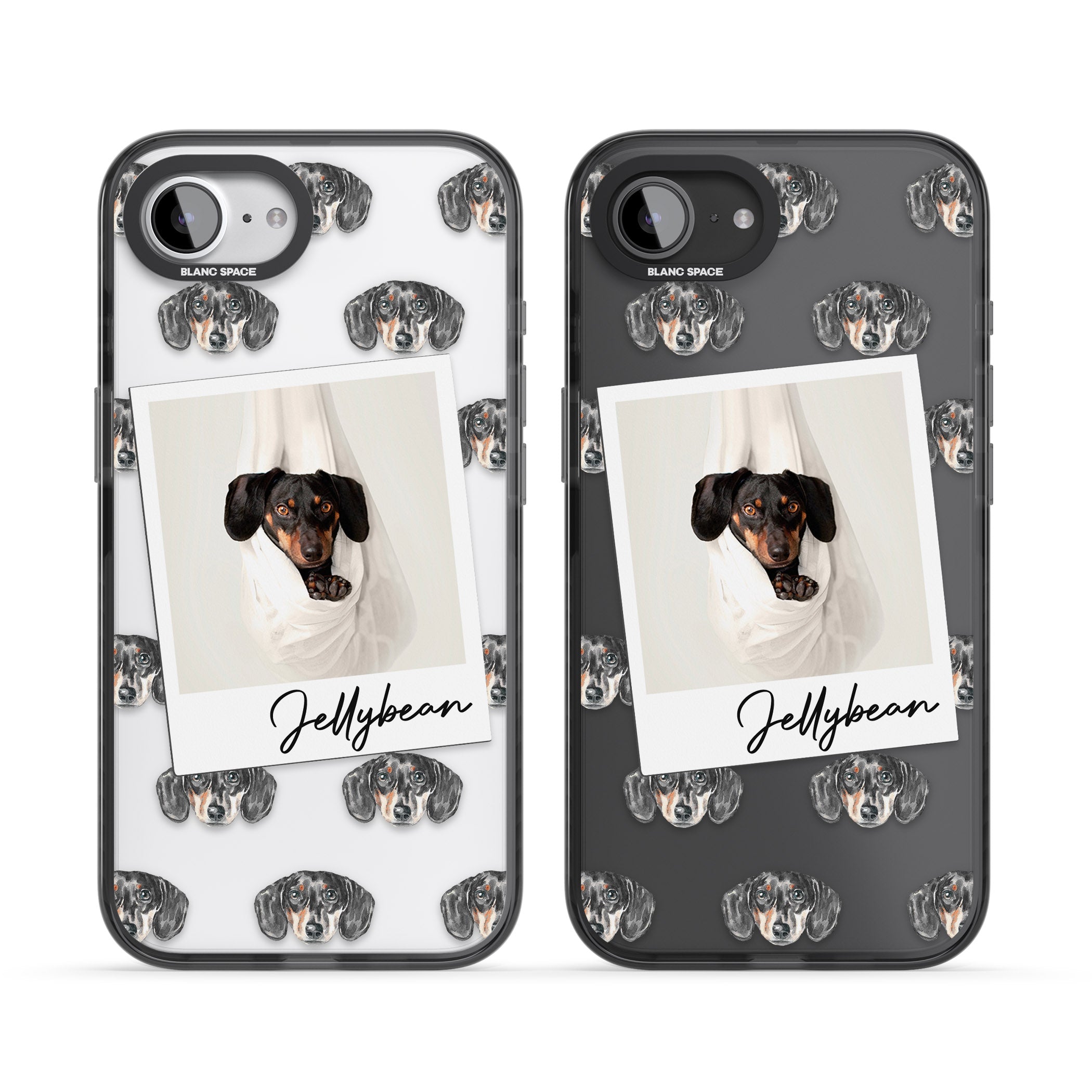 Personalised Black Dachshund Instant Camera Photo