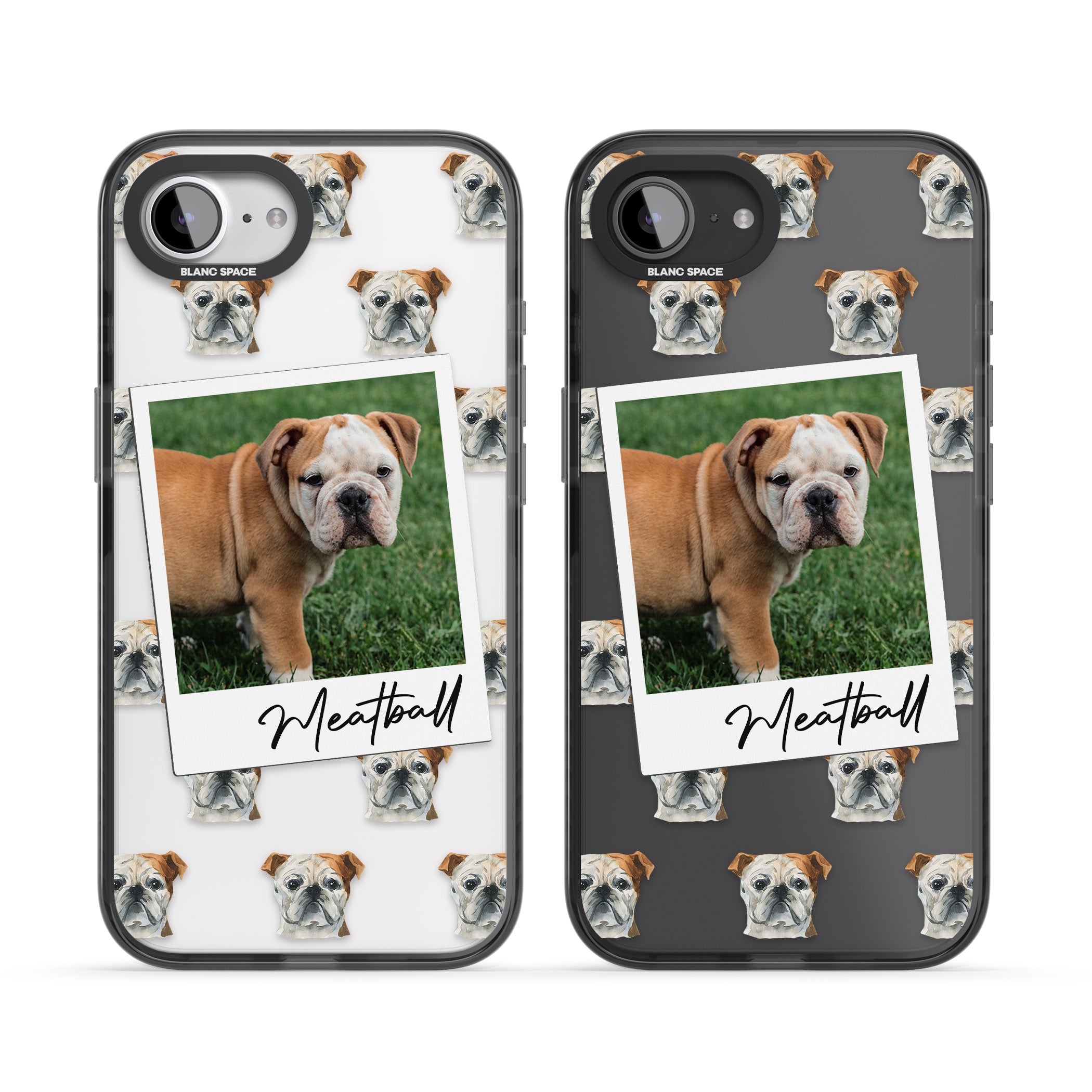 Personalised English Bulldog Instant Camera Photo