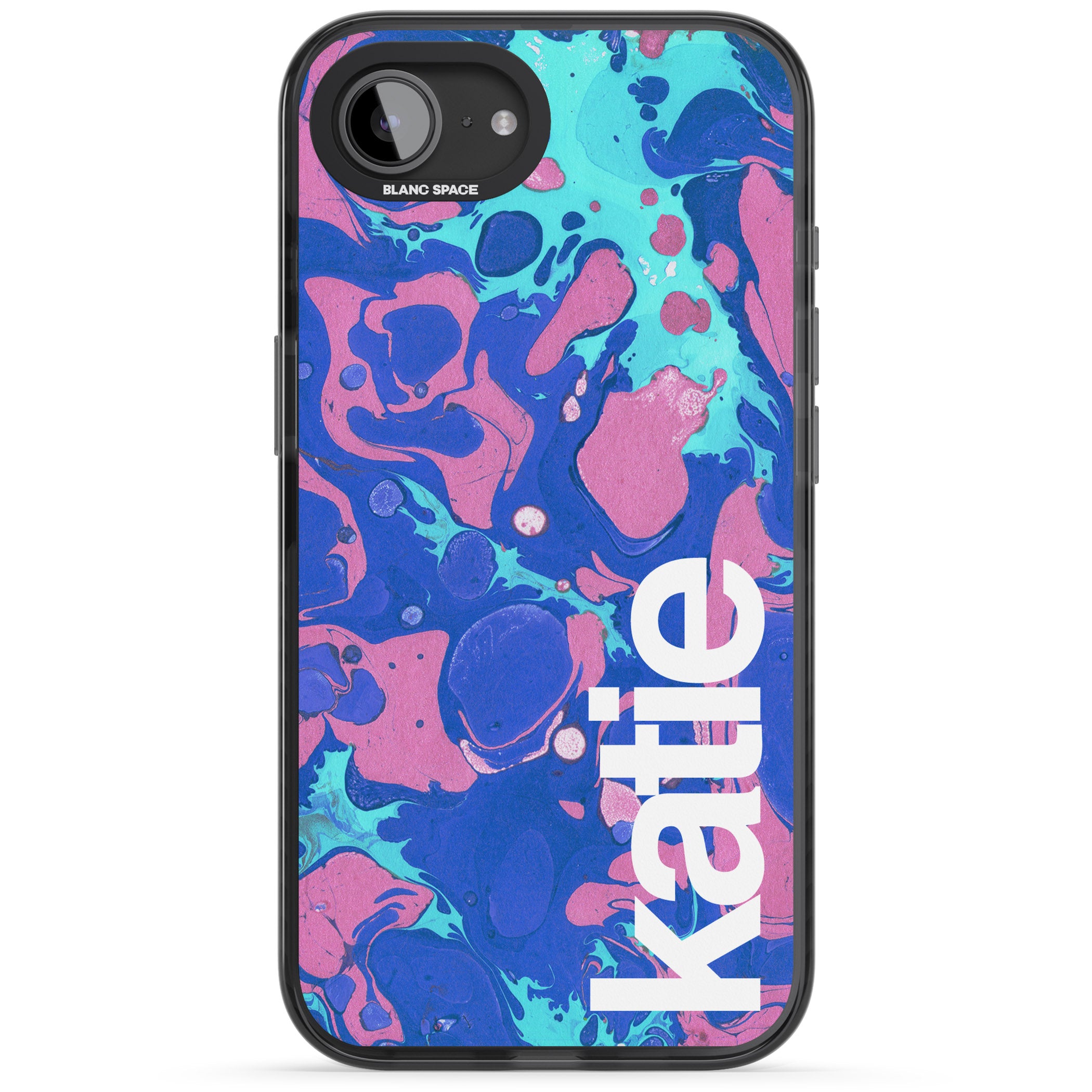 Personalised Navy & Turquoise Marbled