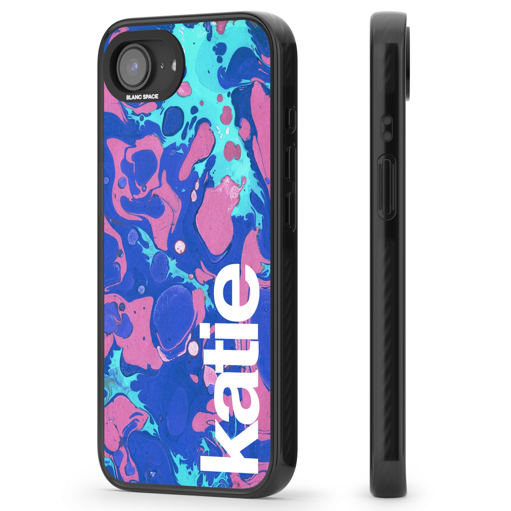 Personalised Navy & Turquoise Marbled