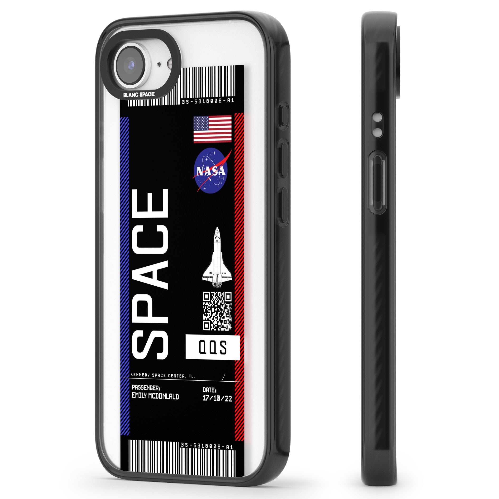 Personalised Nasa Boarding Pass (Dark)