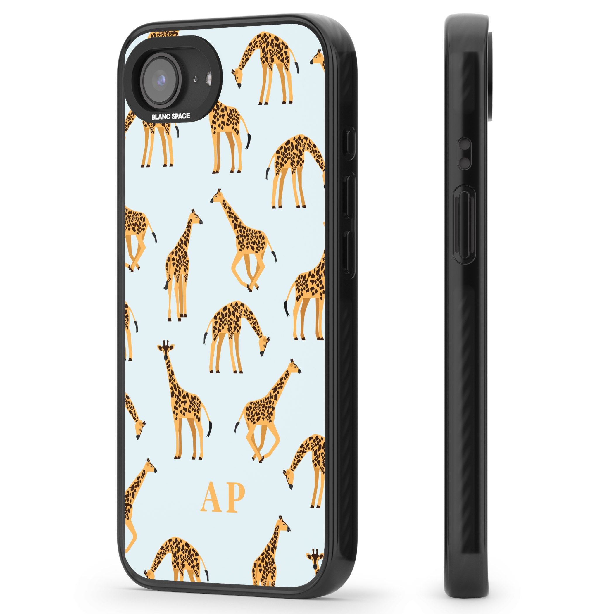 Personalised Safari Giraffe Pattern On Blue