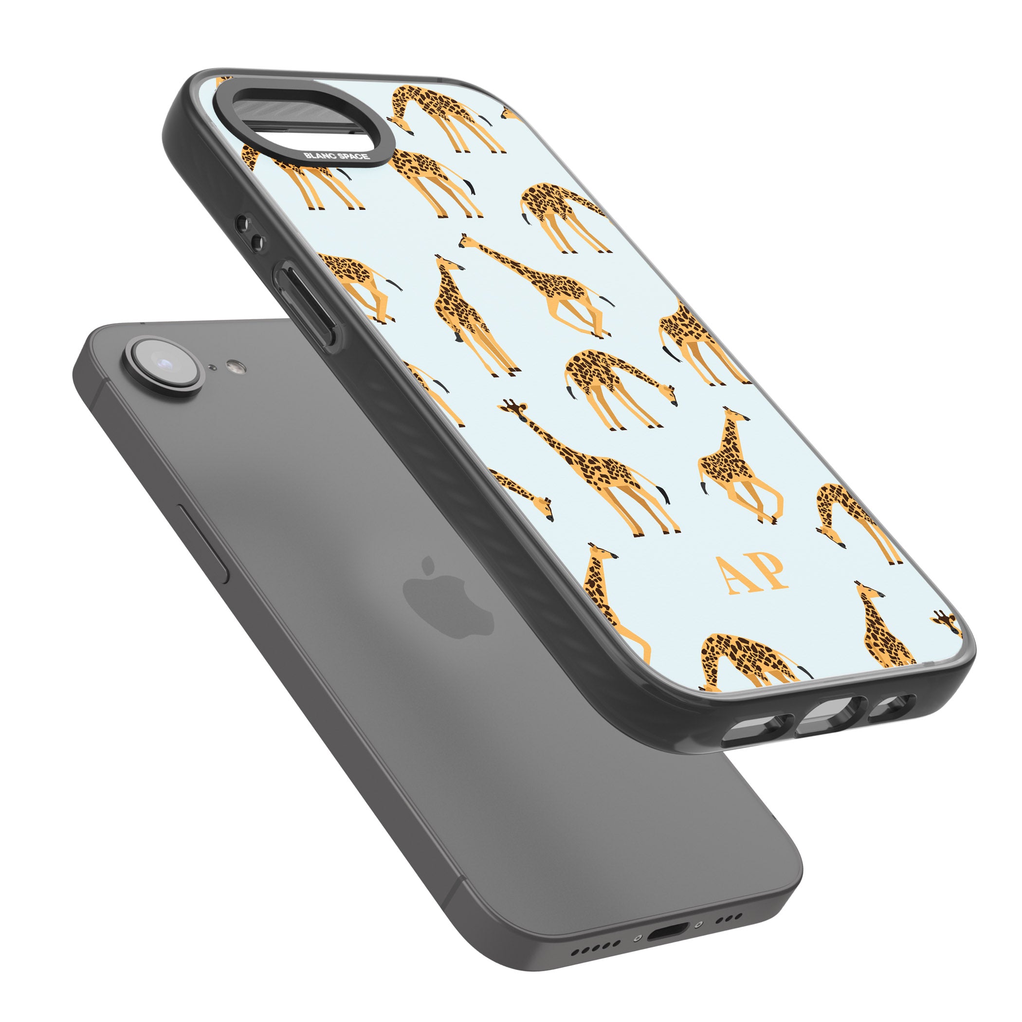 Personalised Safari Giraffe Pattern On Blue