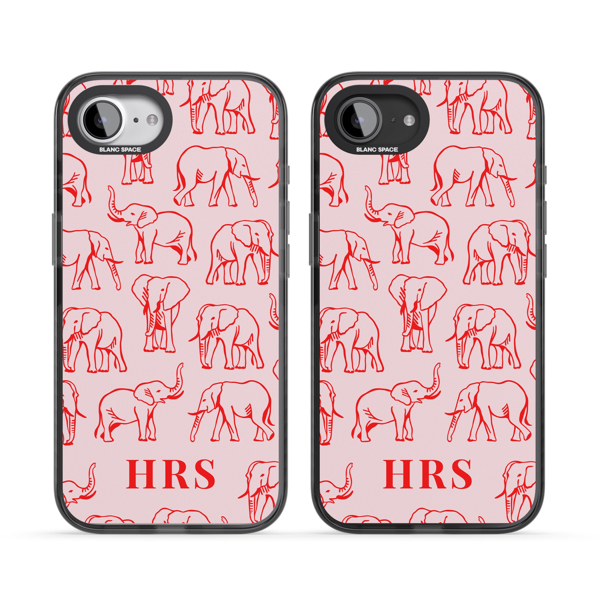Personalised Red Elephant Outline