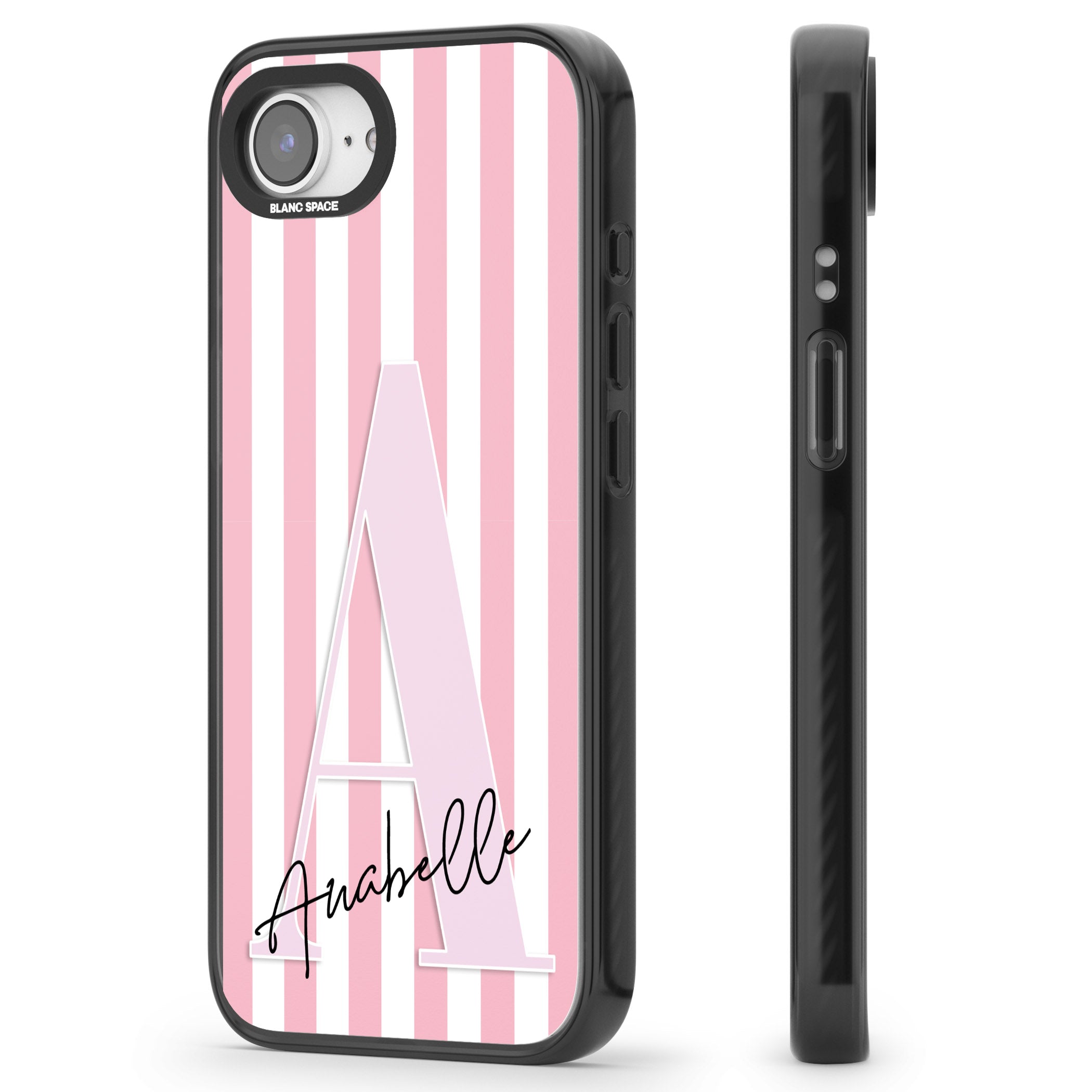 Personalised Pink Stripes & Monogram