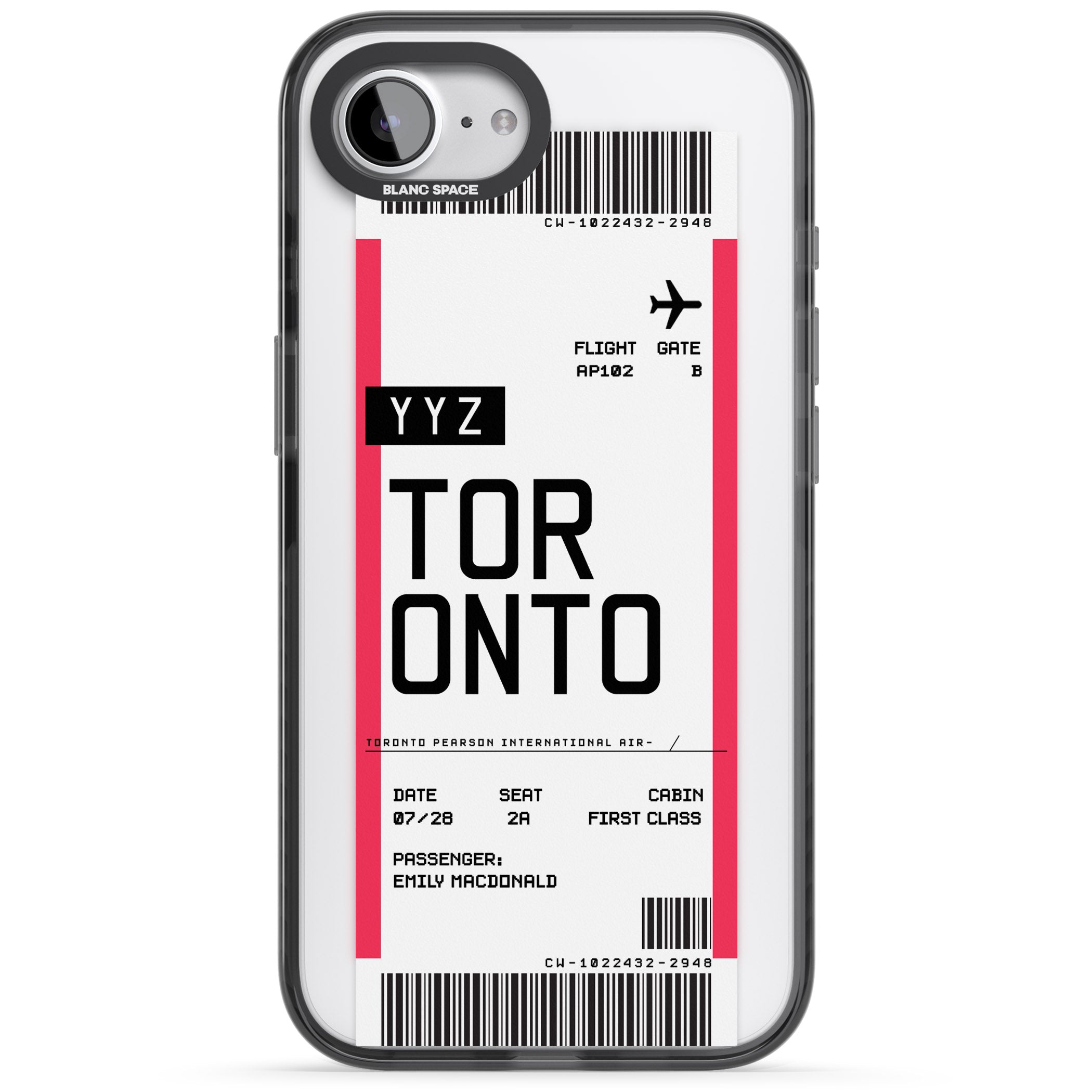 Personalised Toronto Boarding Pass