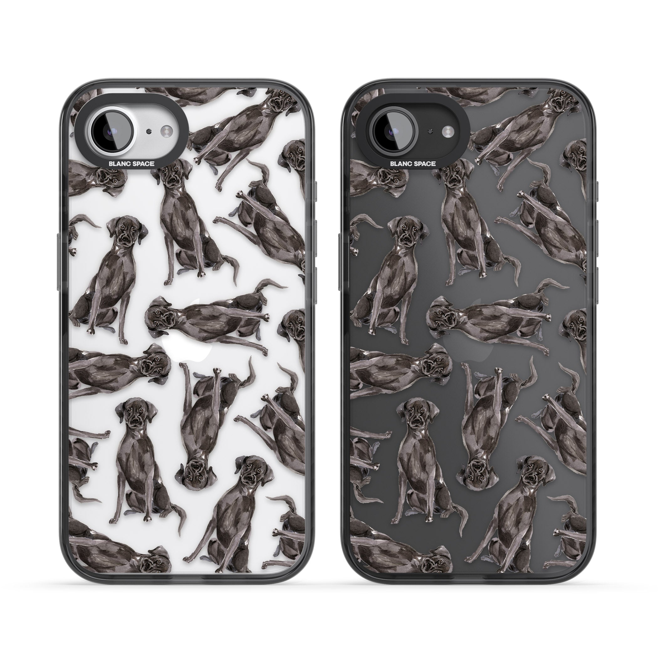 Black Labrador Watercolor Pattern