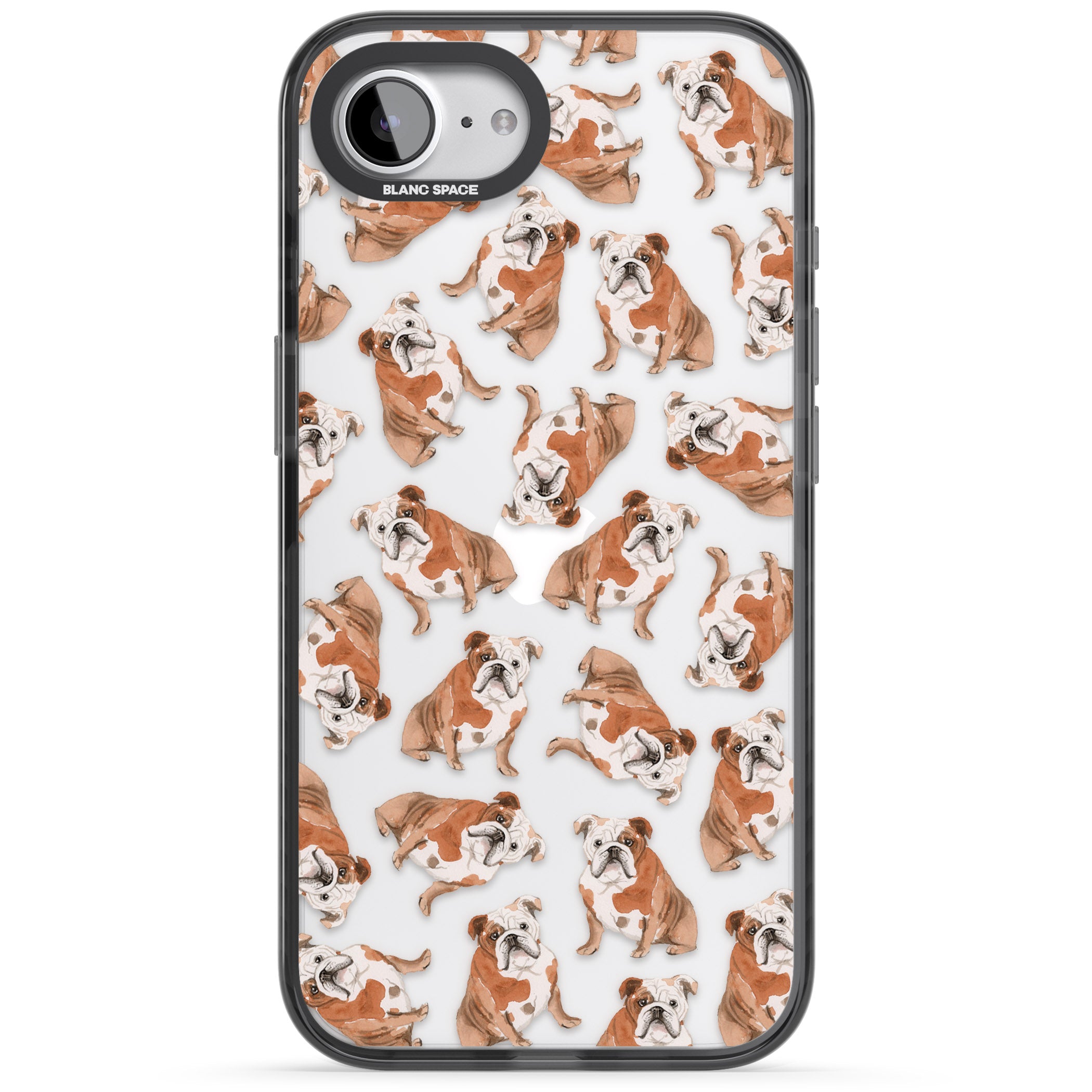 English Bulldog Watercolour Dog Pattern