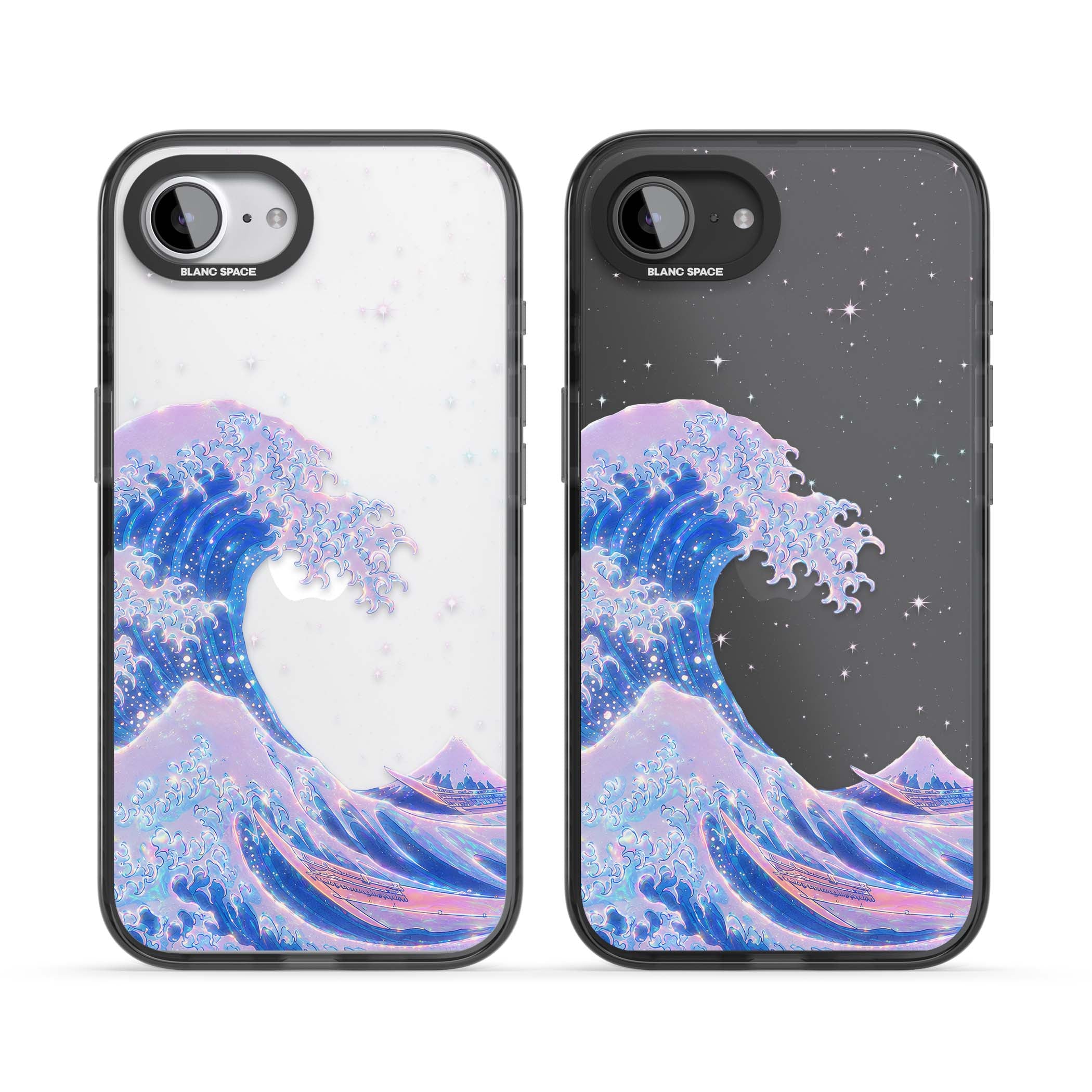 The Great Wave In Opal japanese iPhone case | Black Impact case for iPhone 16e, iPhone 17e
