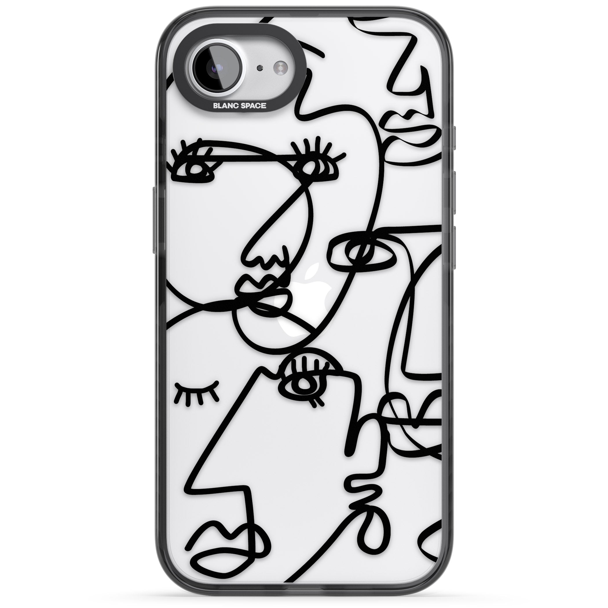 Abstract Line Art Black Clear