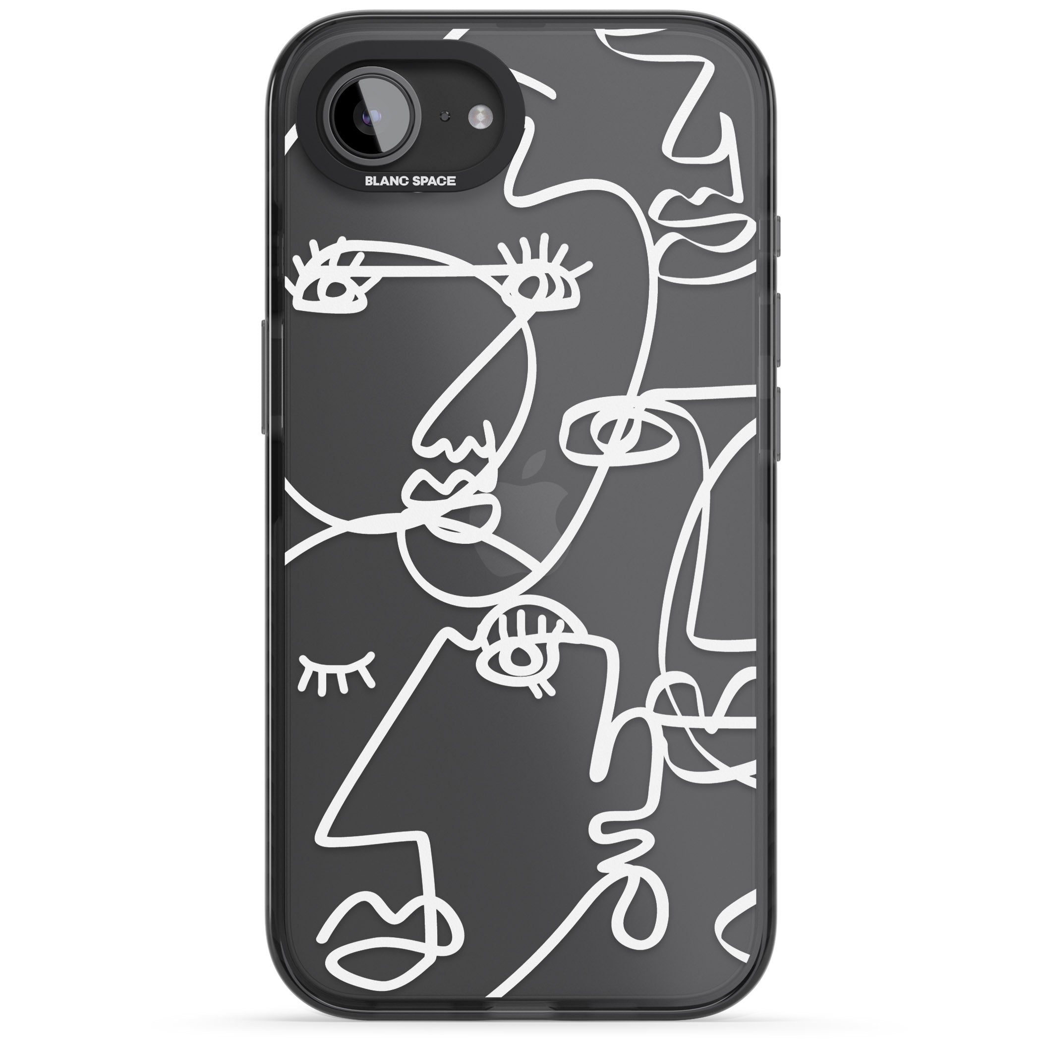 Abstract Line Art White Clear