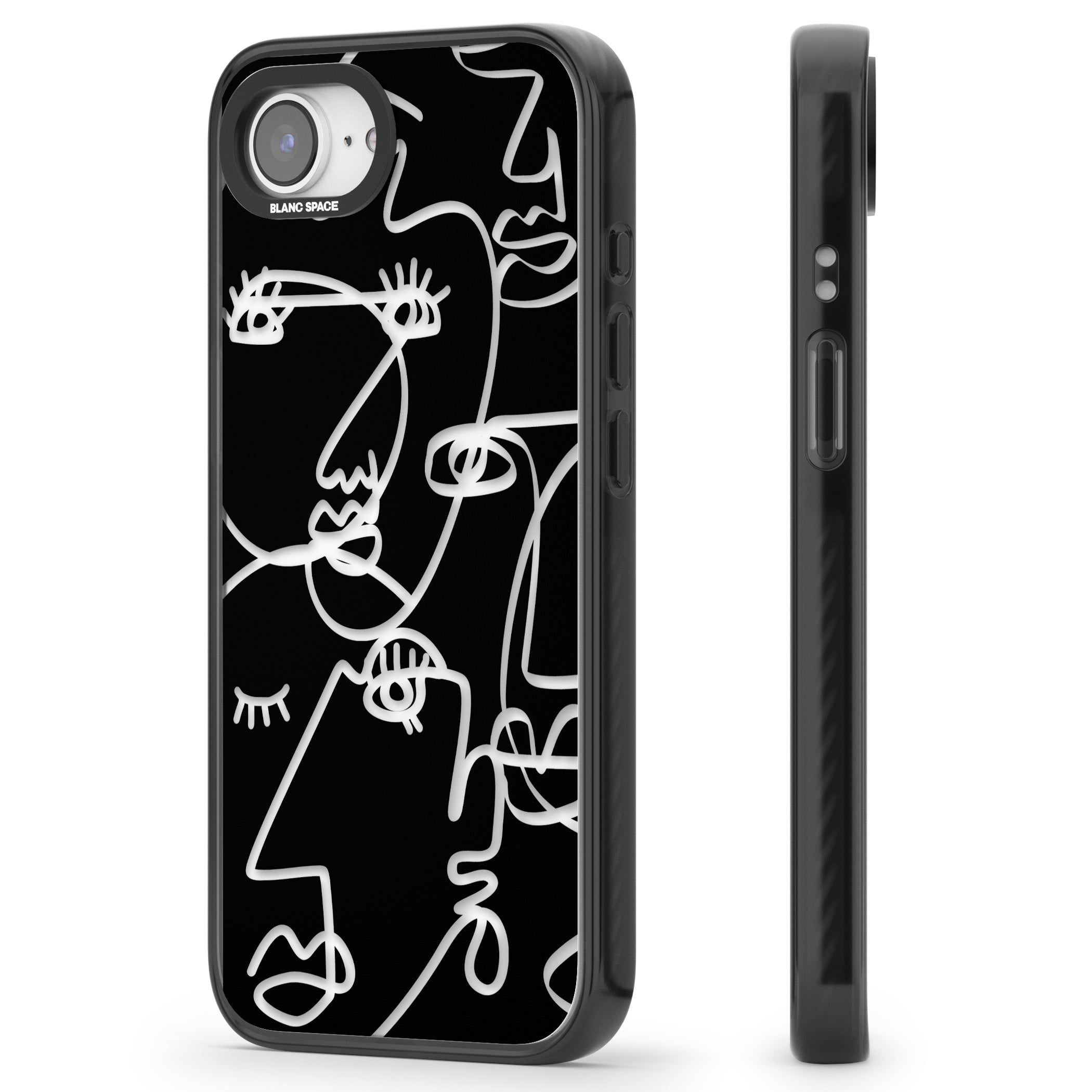Abstract Line Art Clear Black