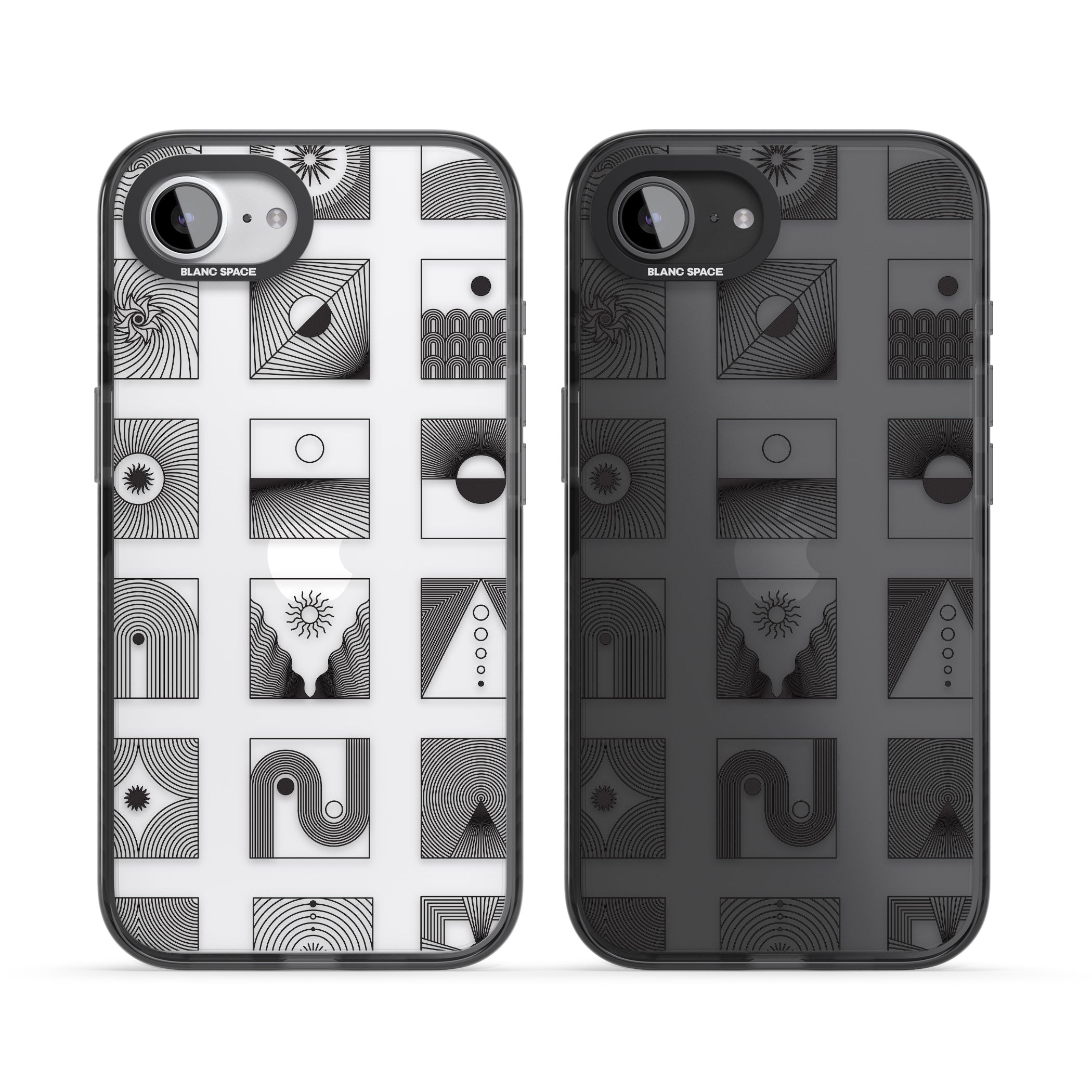 Geometric Pattern Trio: Artistic Blend