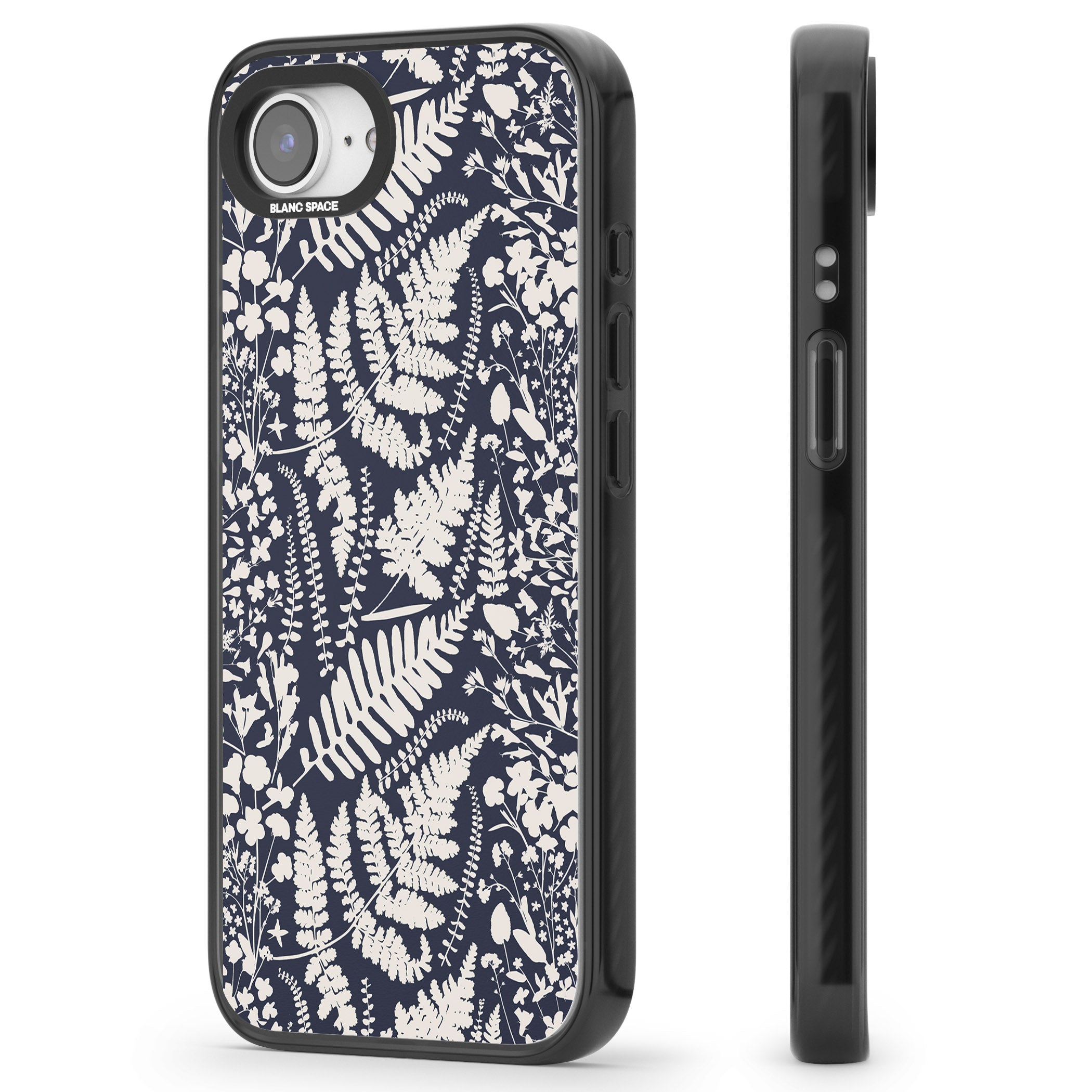 Wildflowers & Ferns On Navy