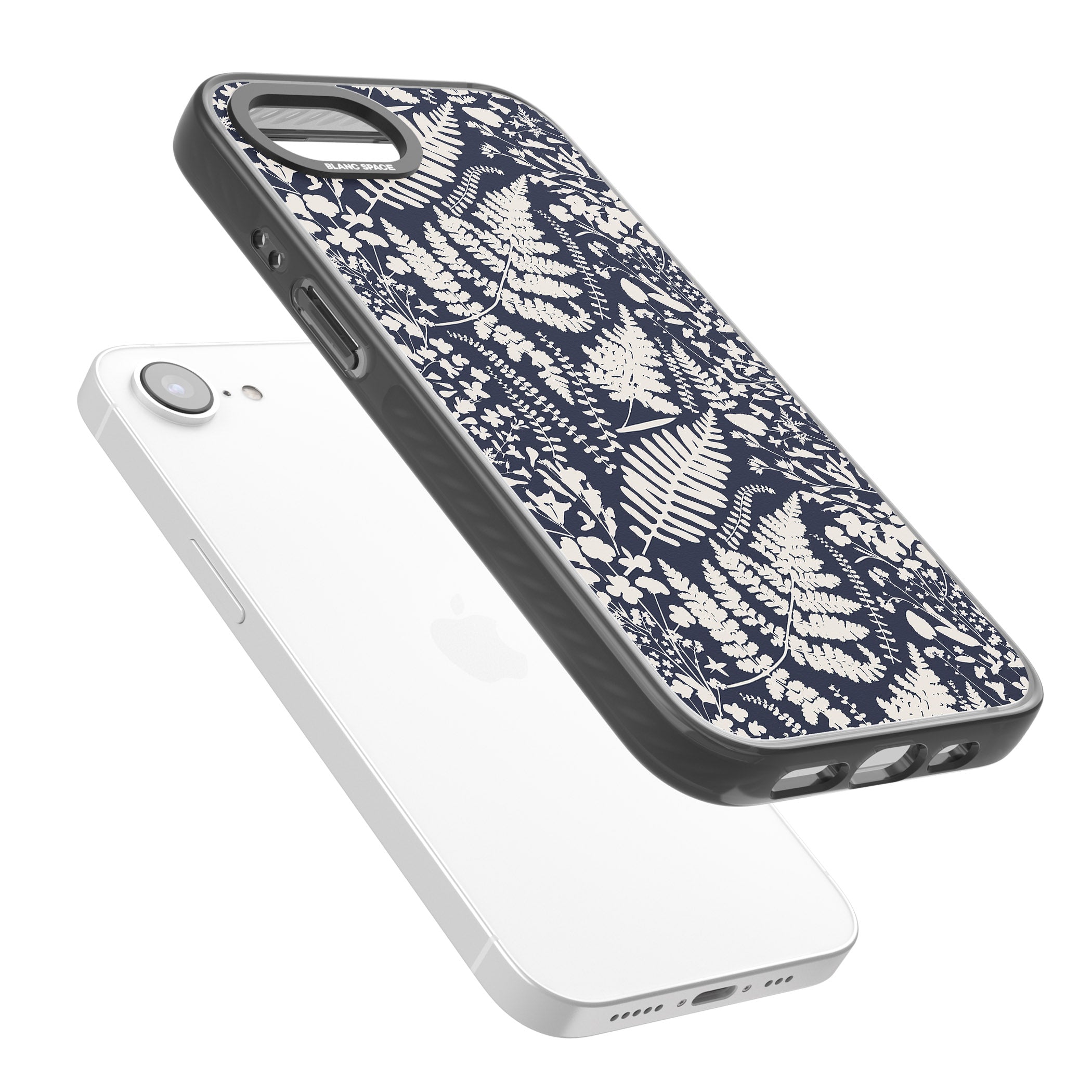 Wildflowers & Ferns On Navy