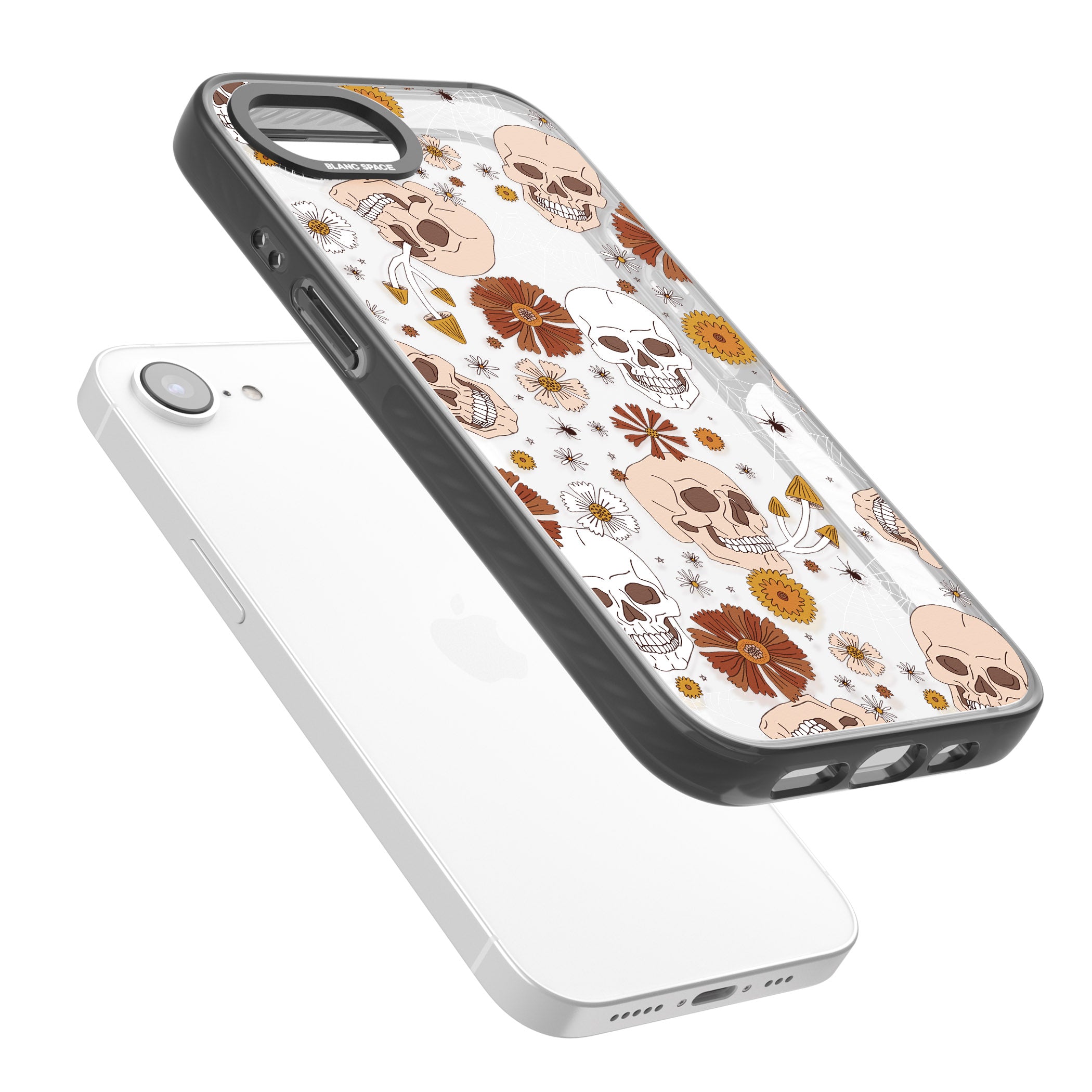 Halloween Skulls And Flowers