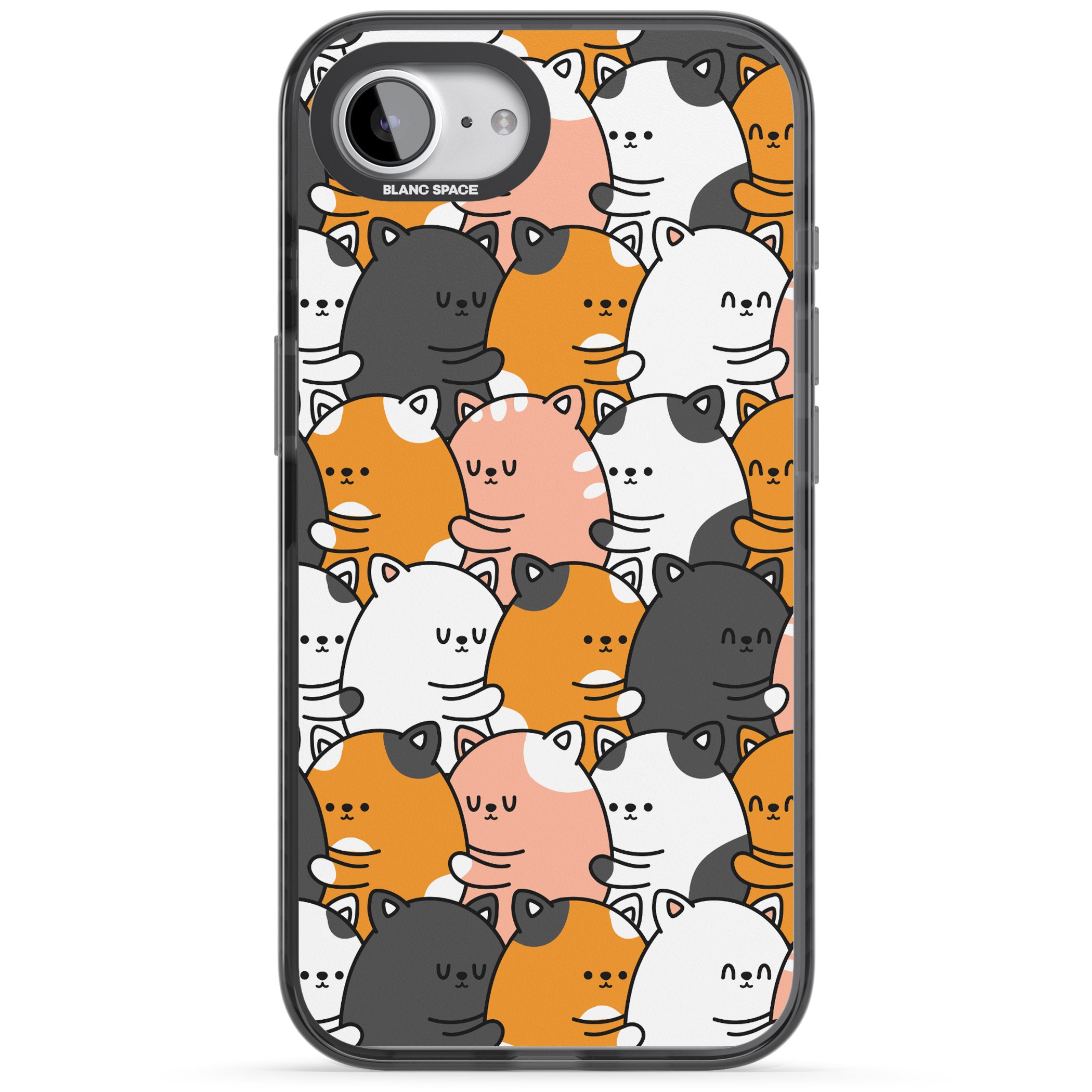 Spooning Cats Kawaii Pattern