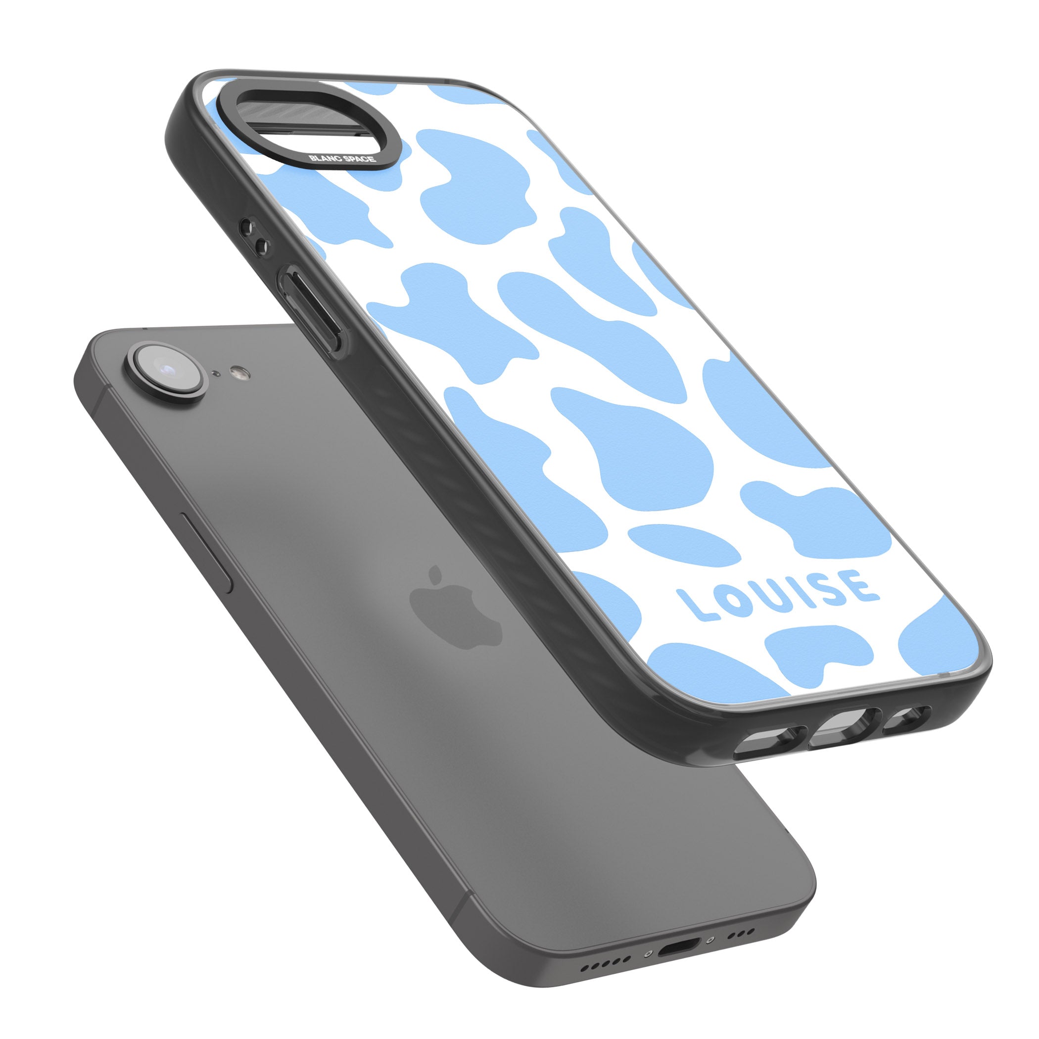 Personalised Blue And White Cow Print