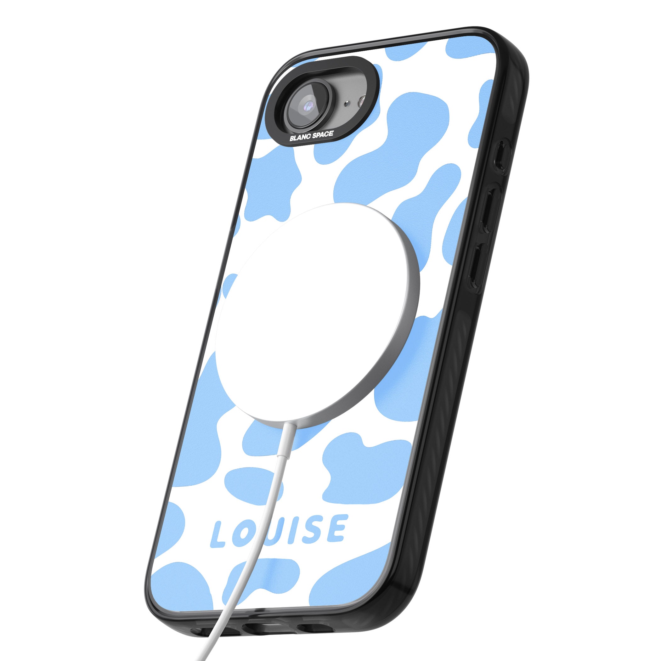 Personalised Blue And White Cow Print