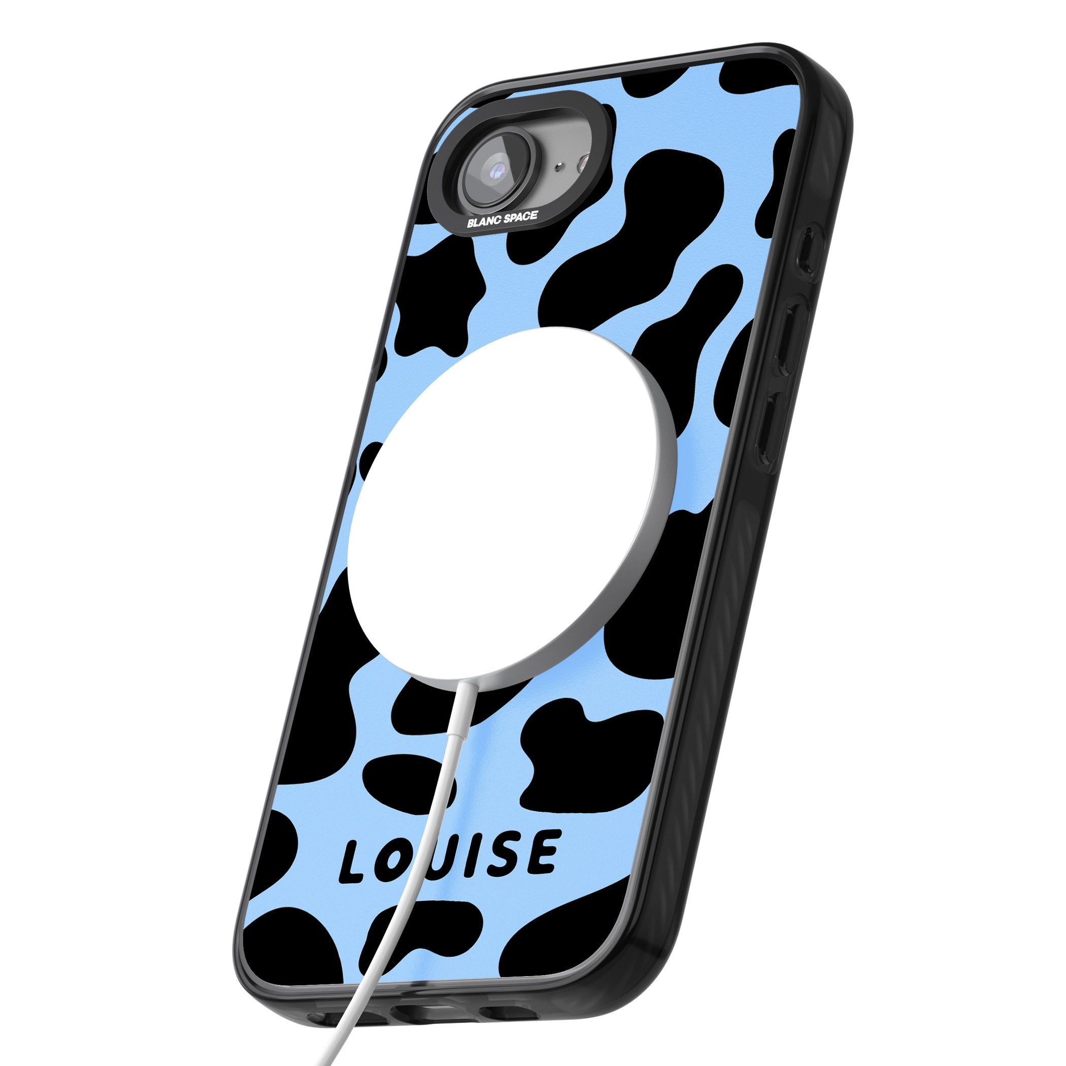 Personalised Blue And Black Cow Print