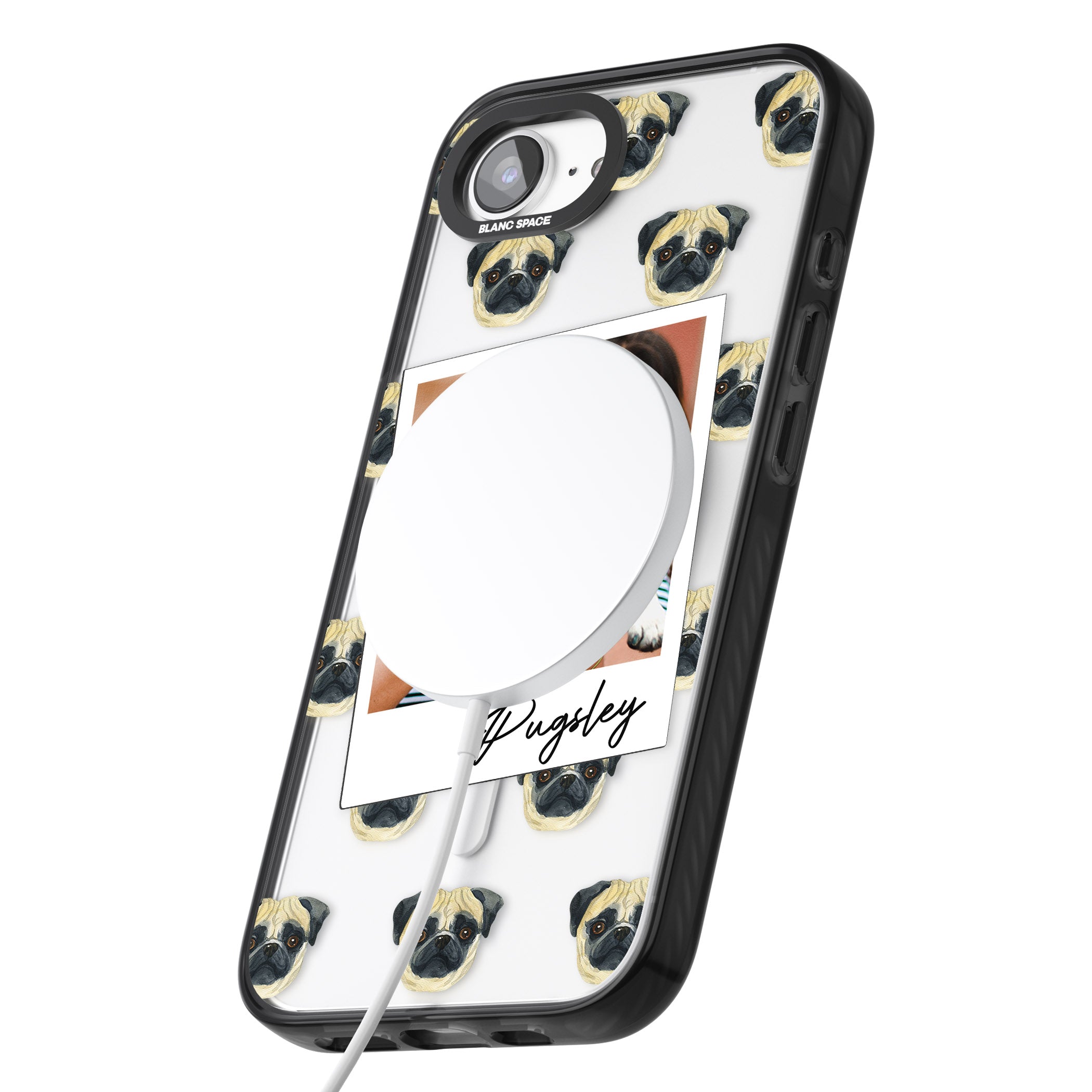 Personalised Pug Instant Camera Photo