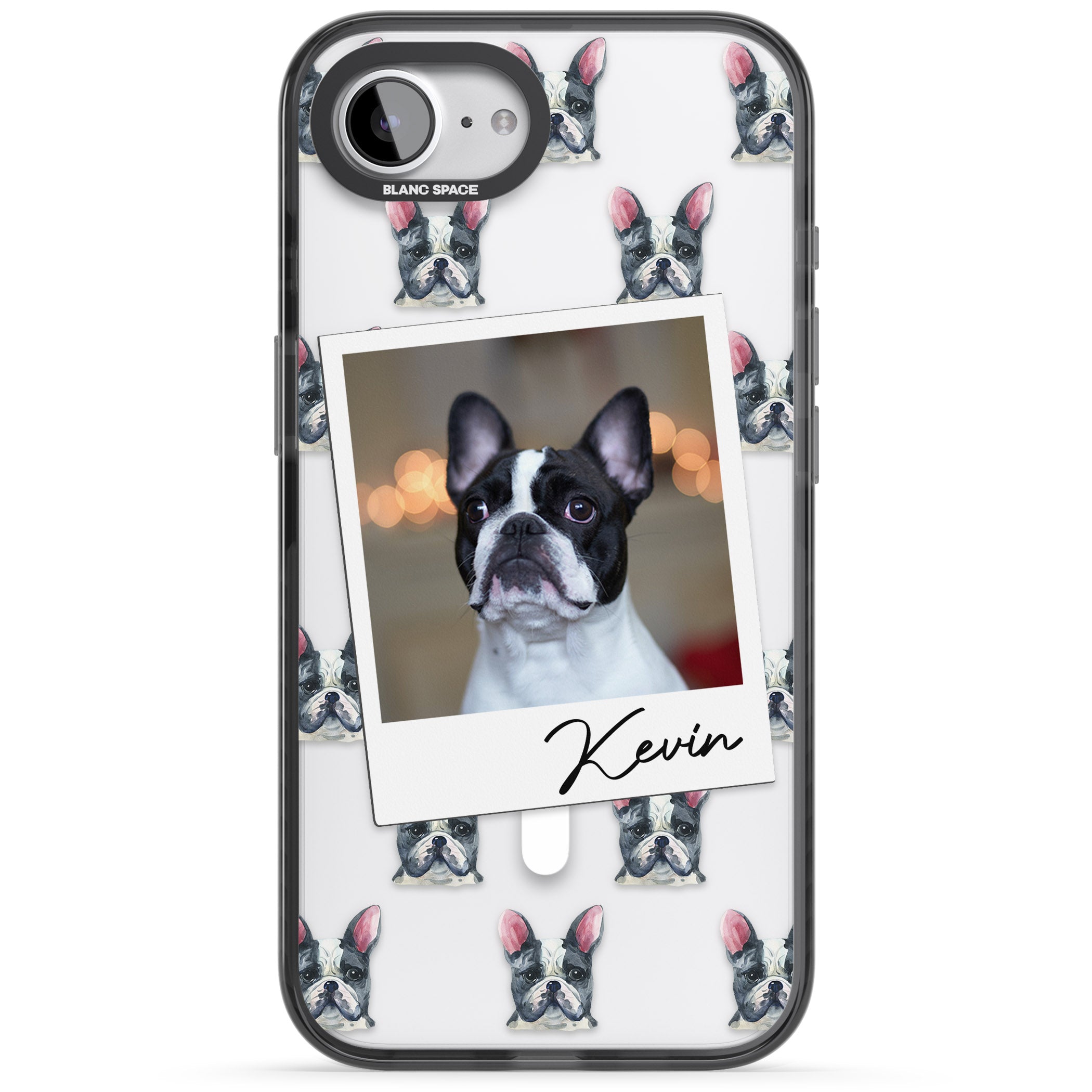 Personalised Black & White French Bulldog Instant Camera Photo