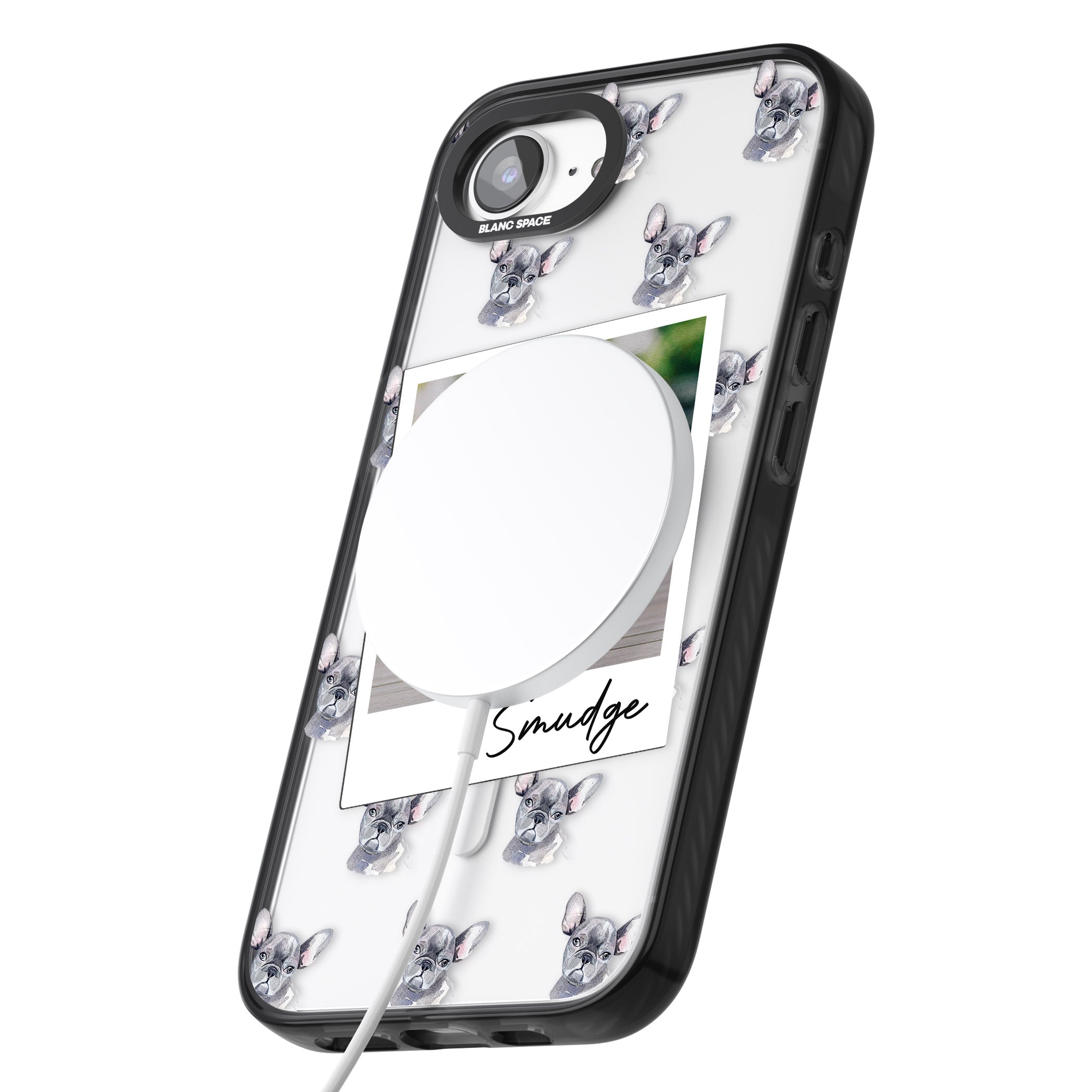 Personalised Grey French Bulldog Instant Camera Photo