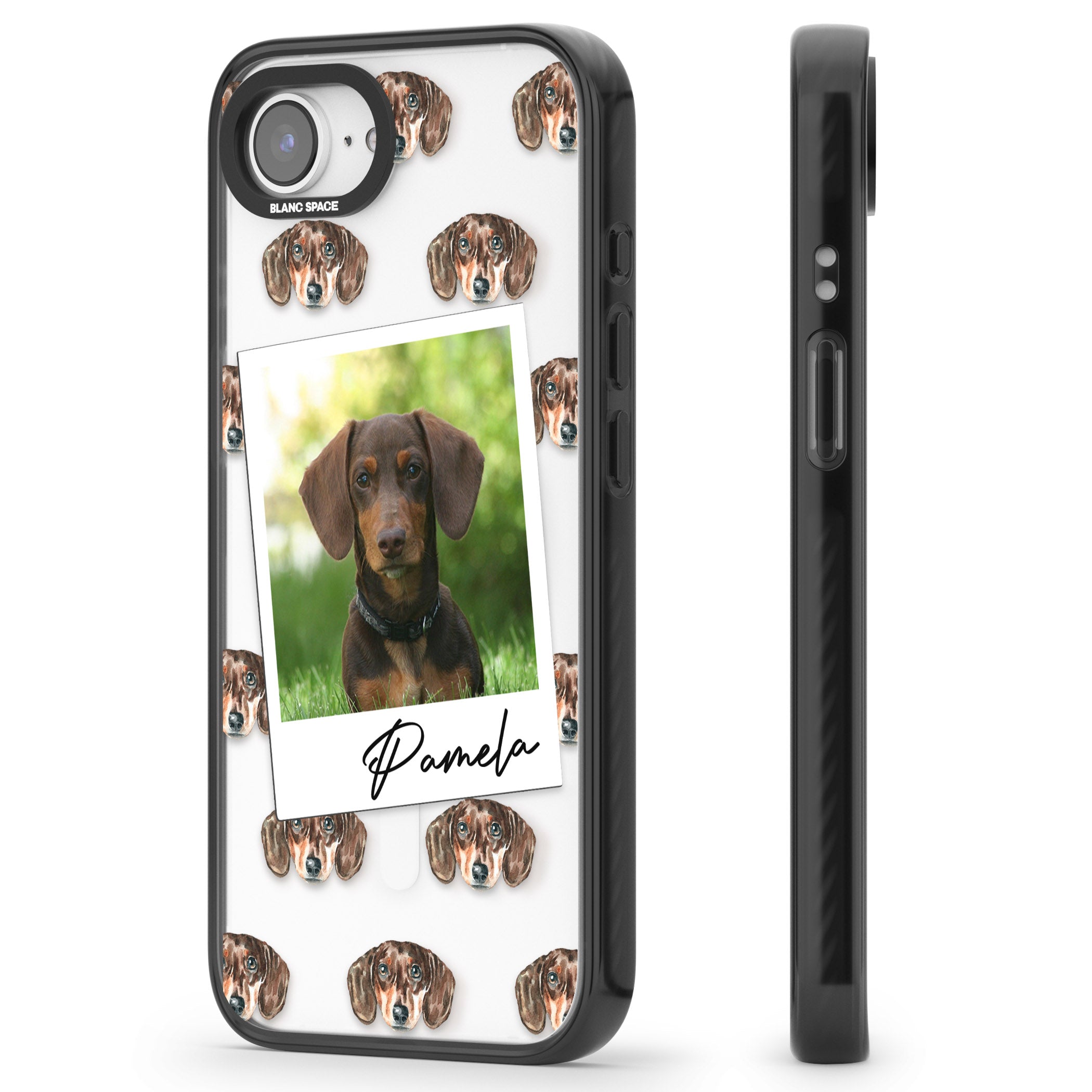 Personalised Brown Dachshund Instant Camera Photo