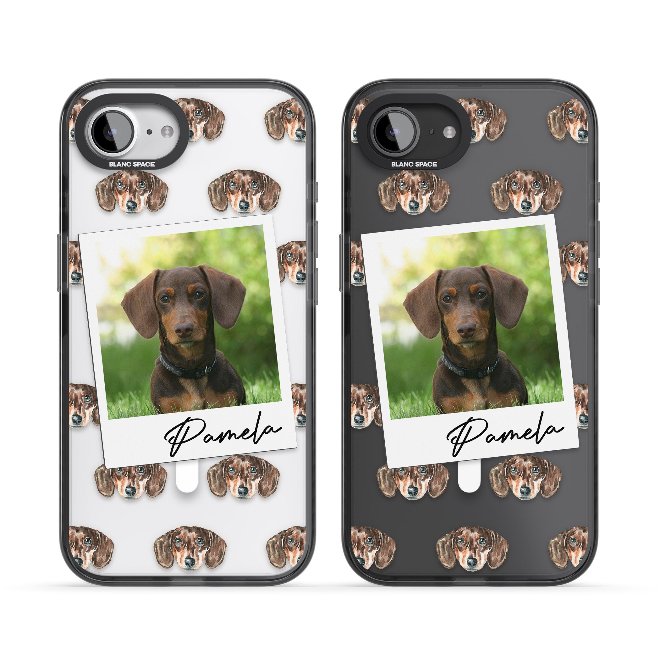 Personalised Brown Dachshund Instant Camera Photo