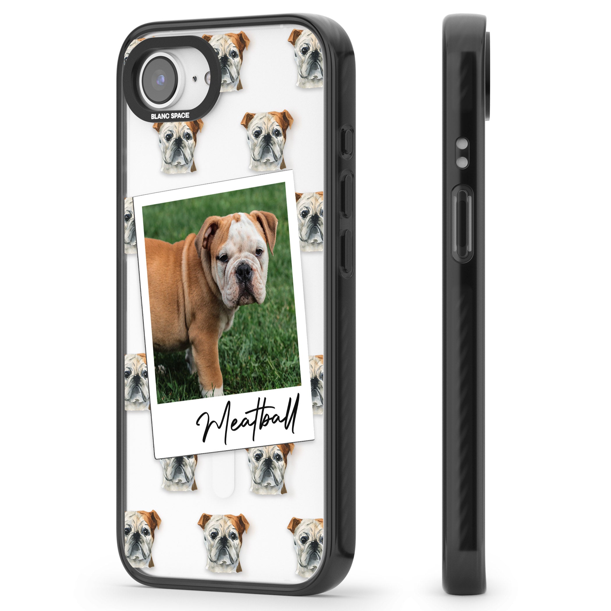 Personalised English Bulldog Instant Camera Photo