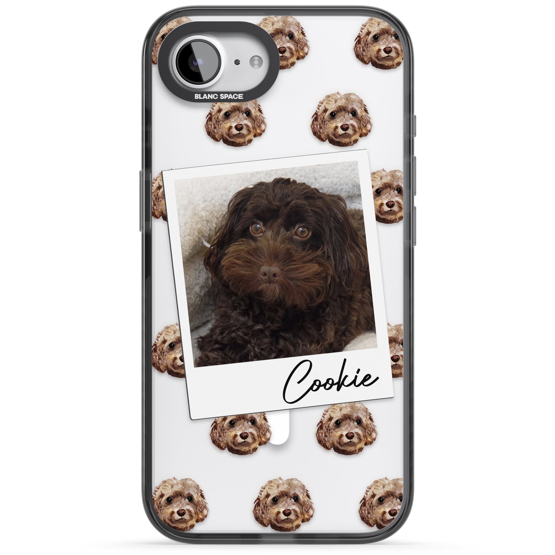 Personalised Brown Cockapoo Instant Camera Photo
