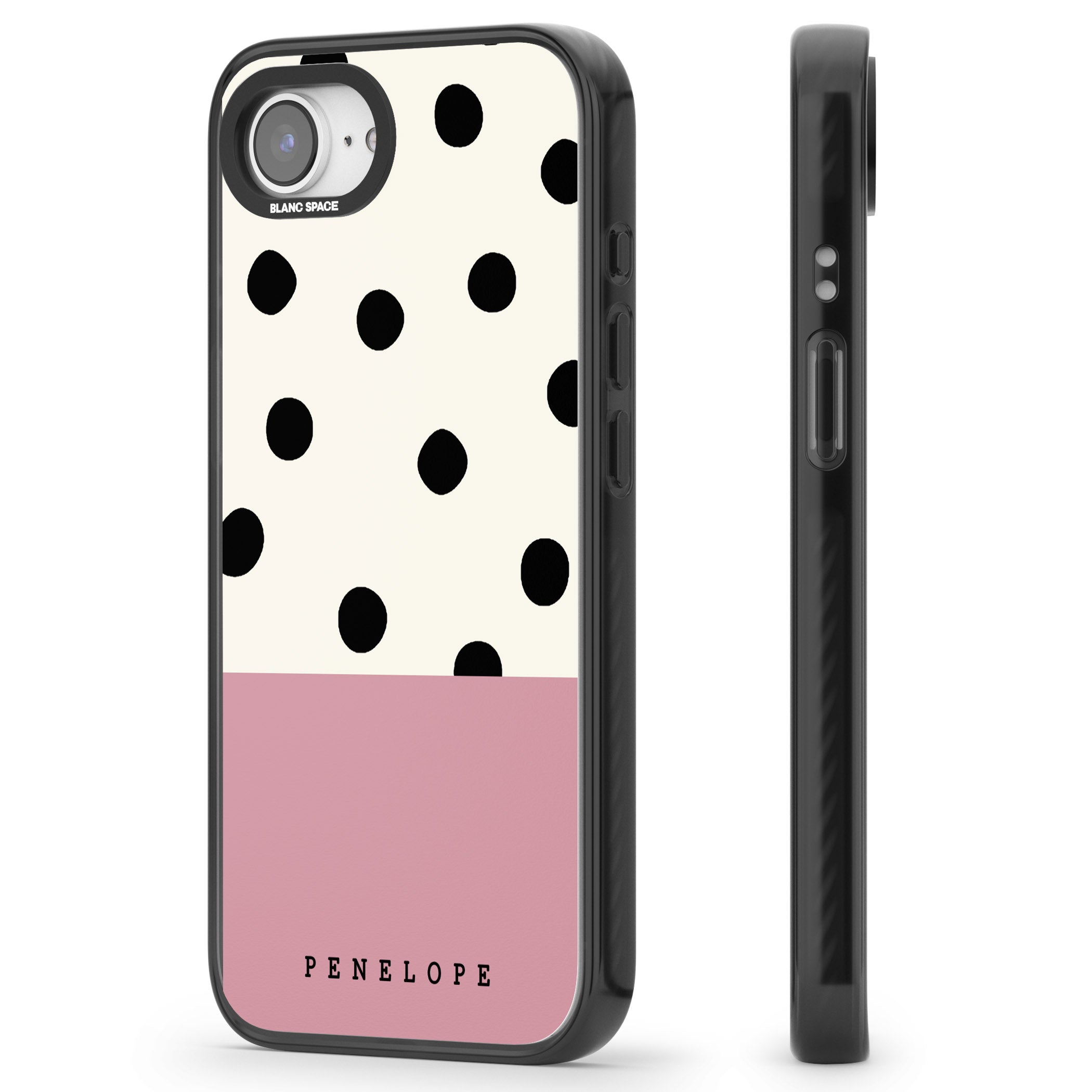 Personalised Pink Border Polka Dot