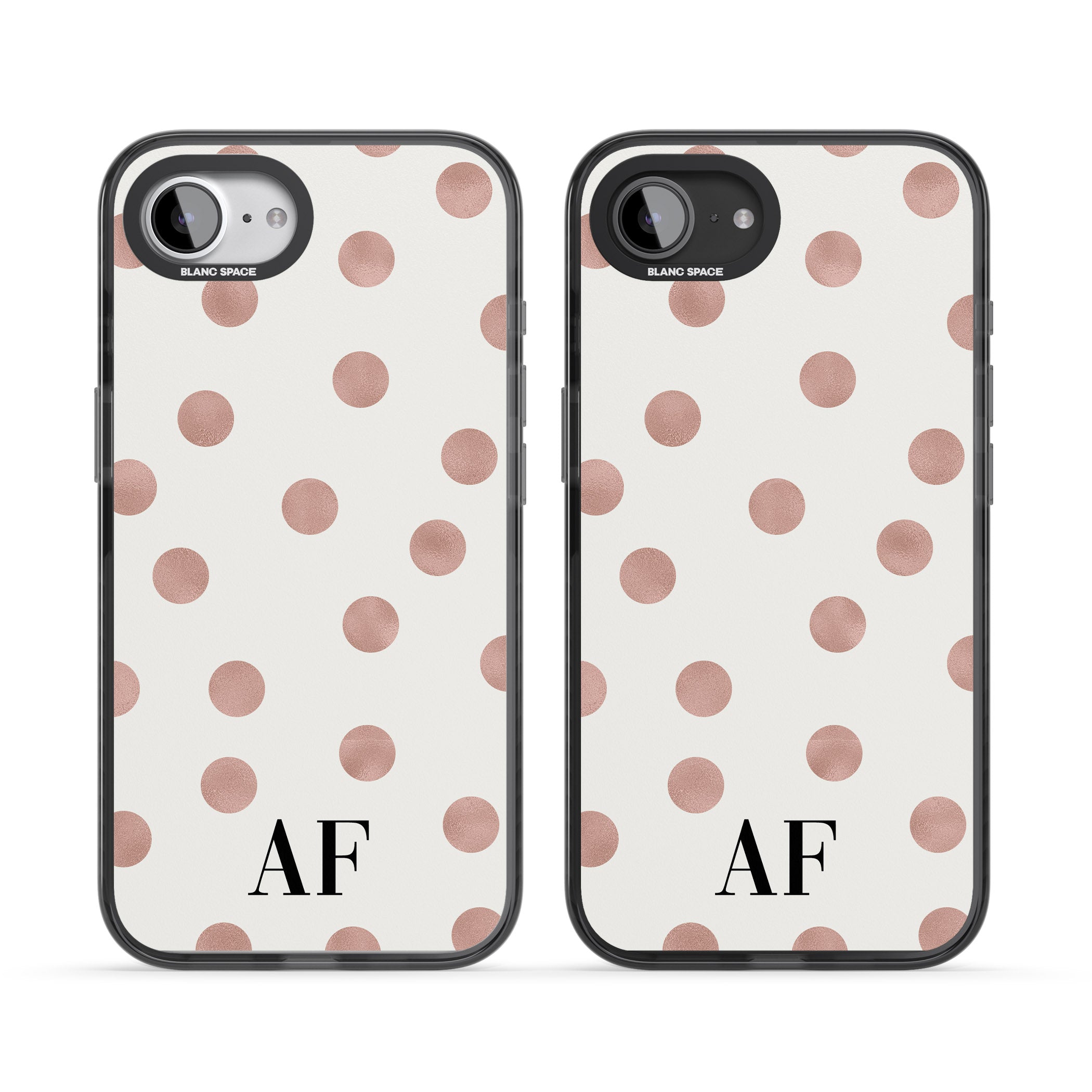 Personalised Rose Gold Dots & Initials