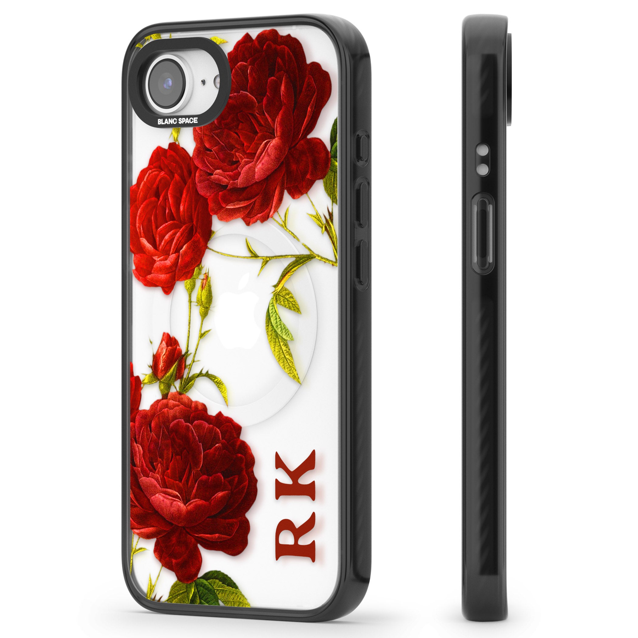 Personalised Vintage Floral Red Roses