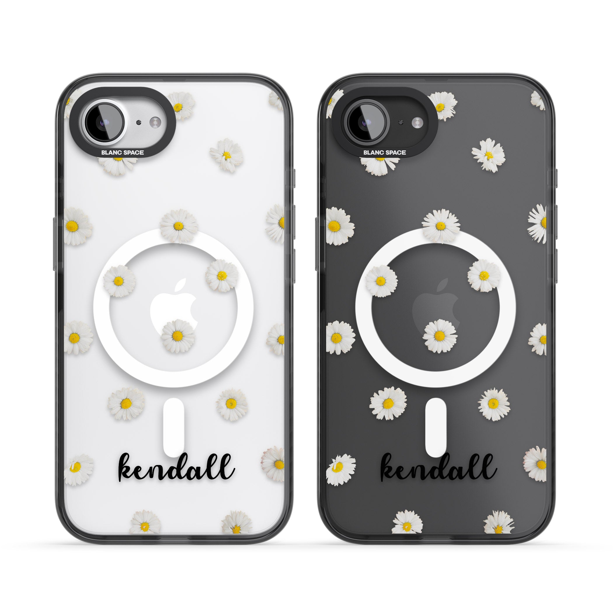 Personalised White Daisies & Cursive