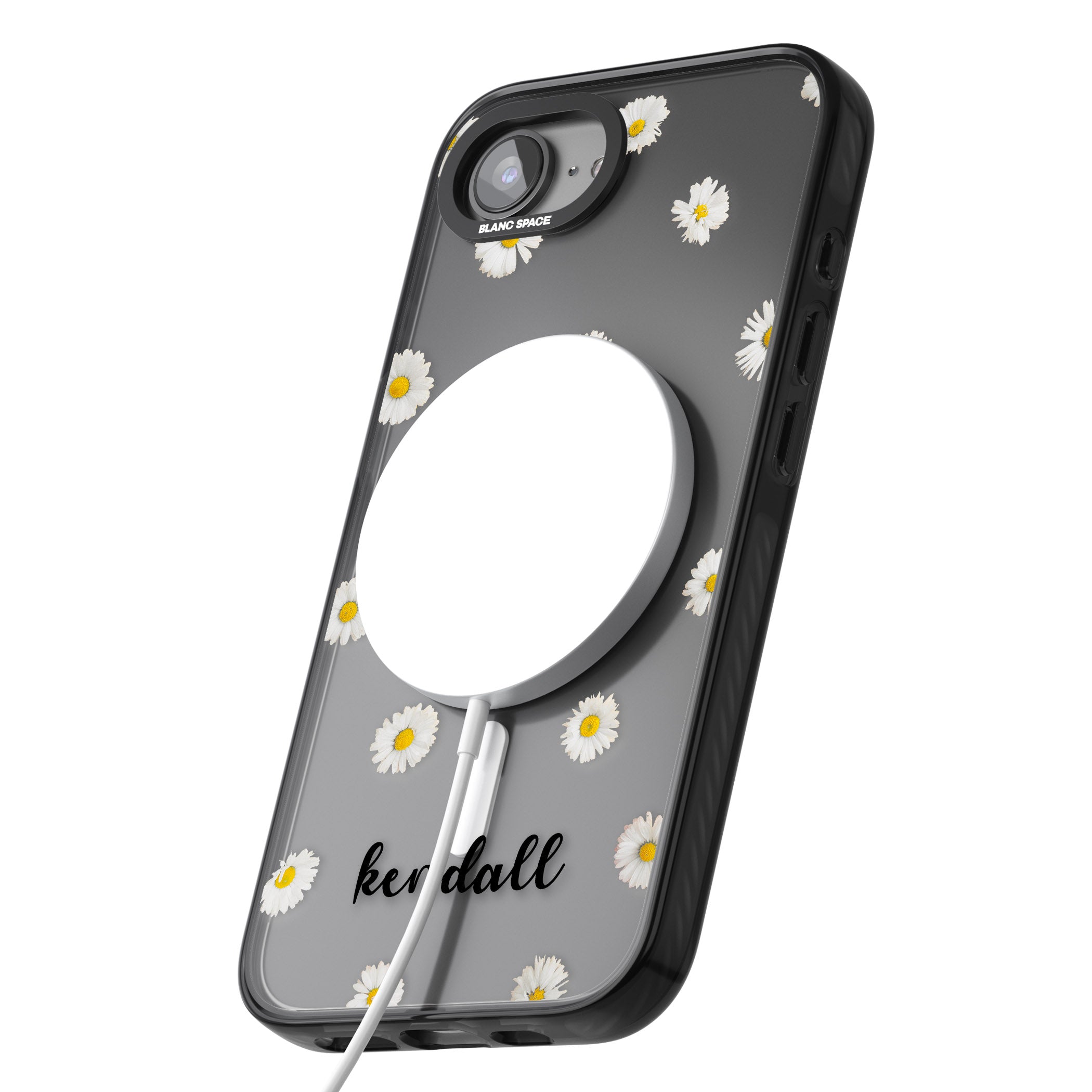 Personalised White Daisies & Cursive