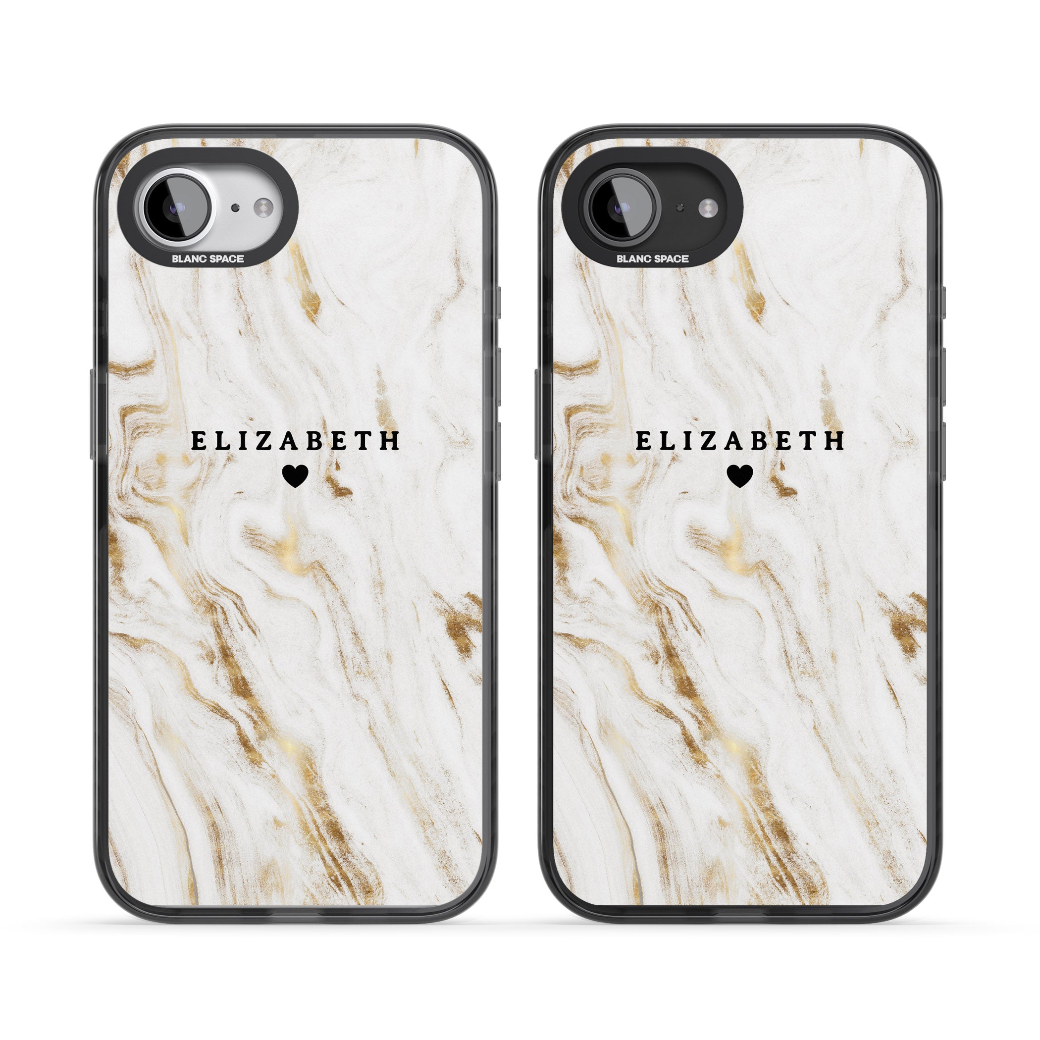 Personalised White & Gold Swirl Marble