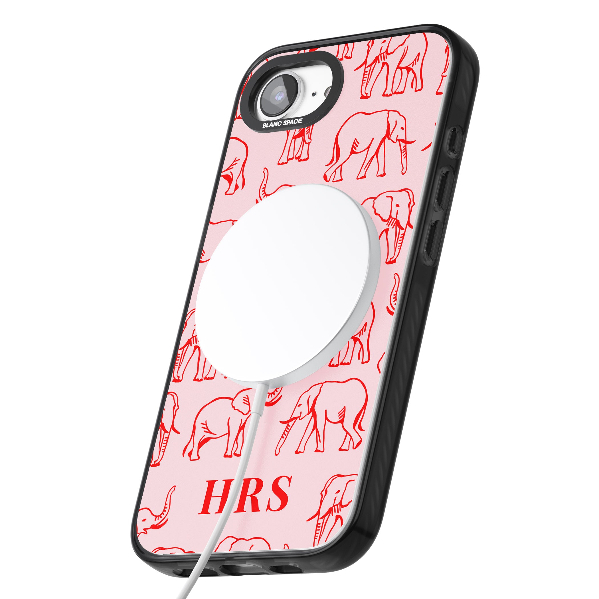 Personalised Red Elephant Outline