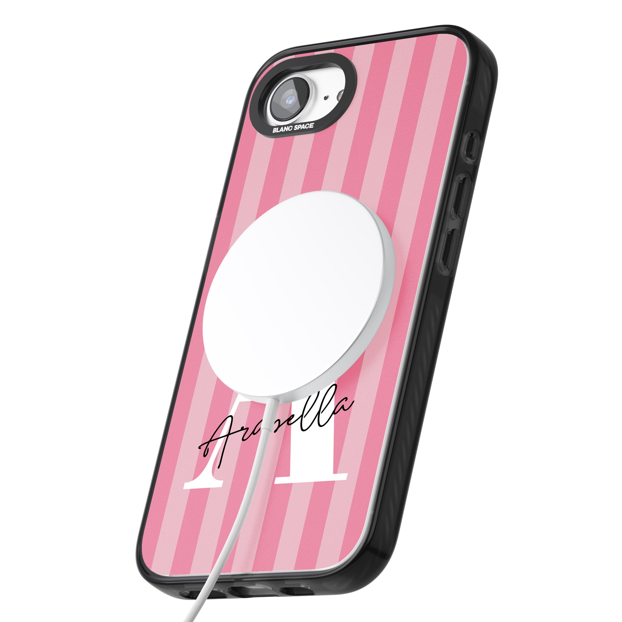 Personalised Pink Stripes Initial