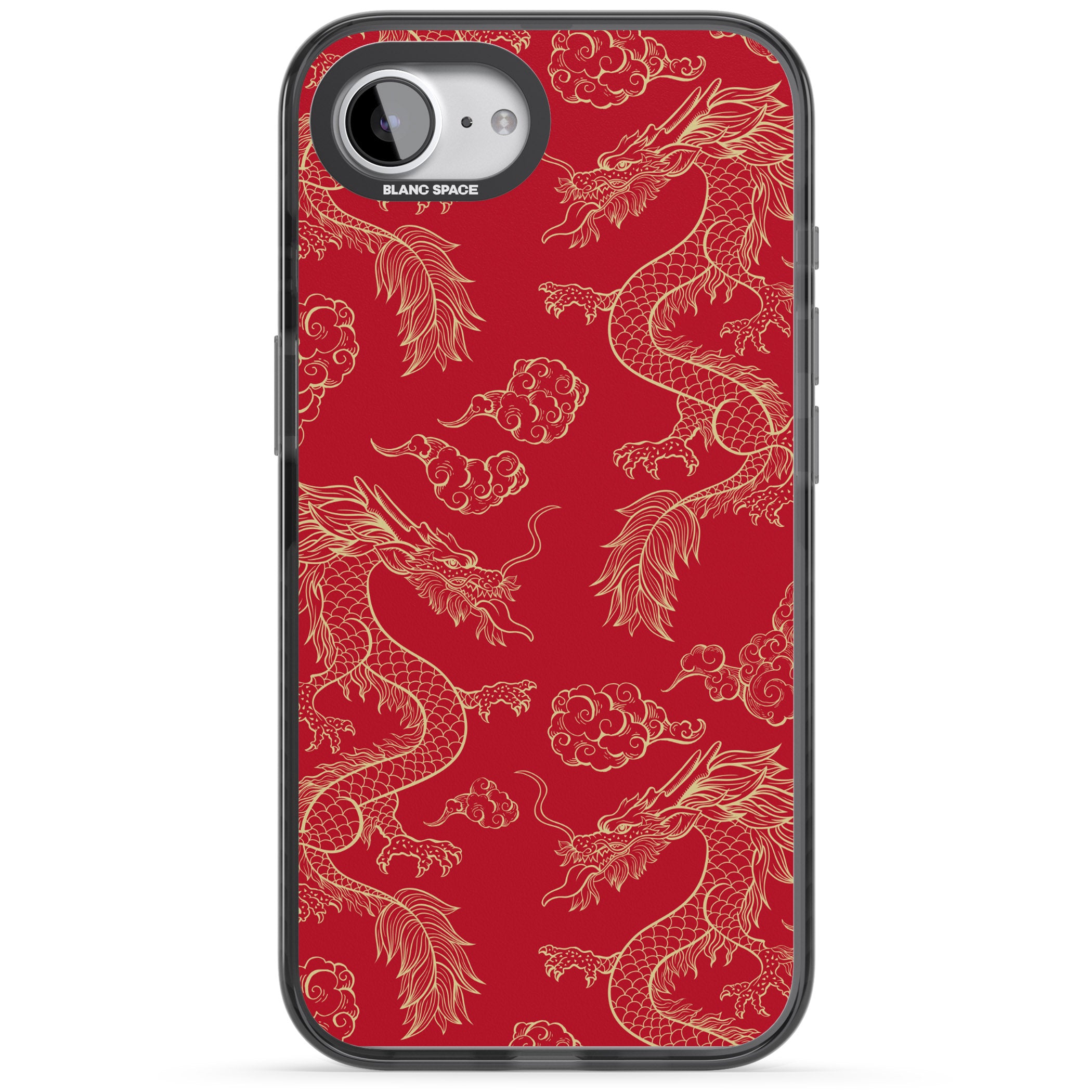 Red And Gold Dragon Pattern
