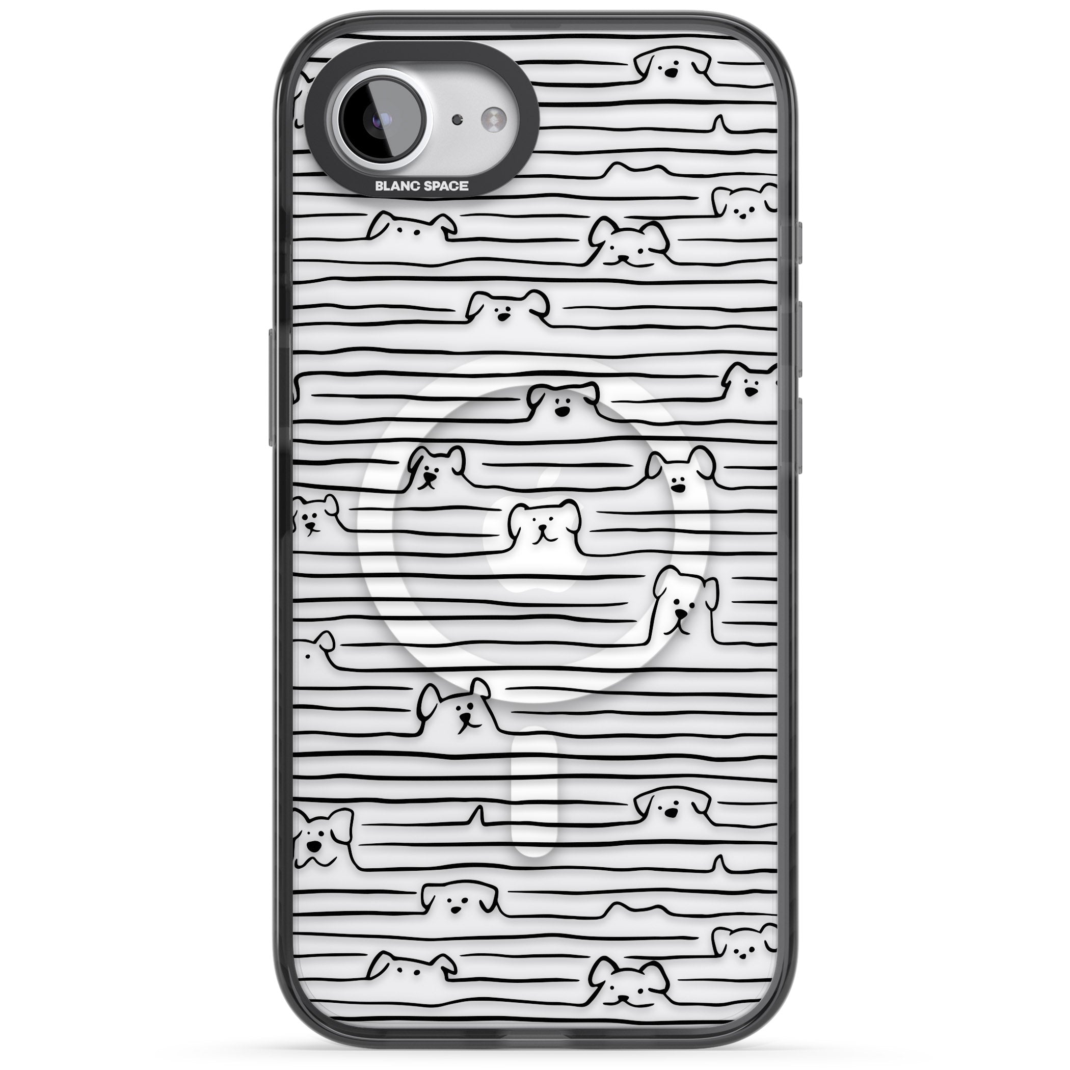 Dog Line Art Black