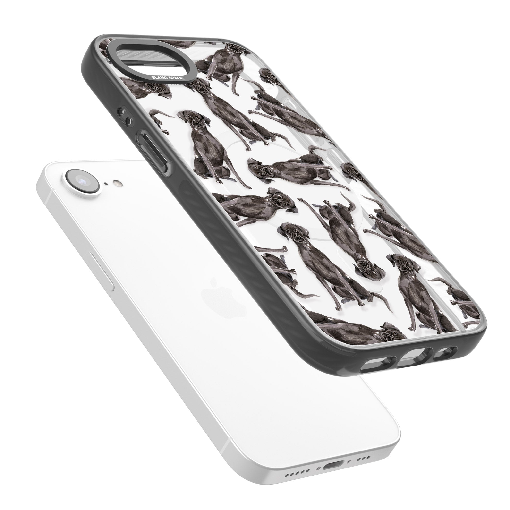 Black Labrador Watercolor Pattern