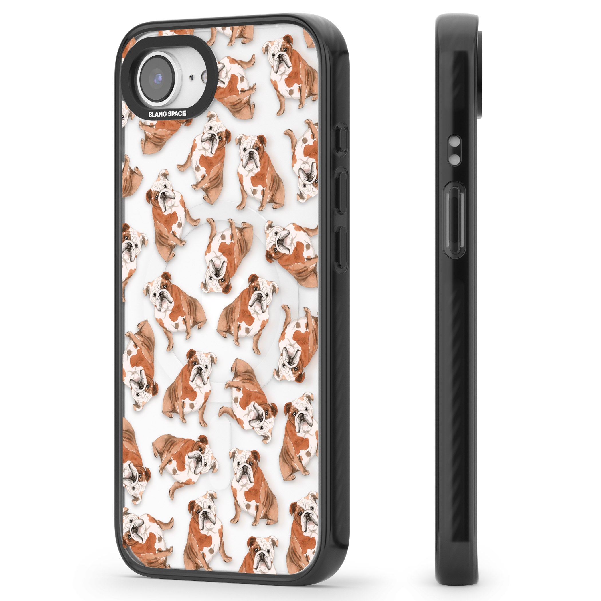 English Bulldog Watercolour Dog Pattern