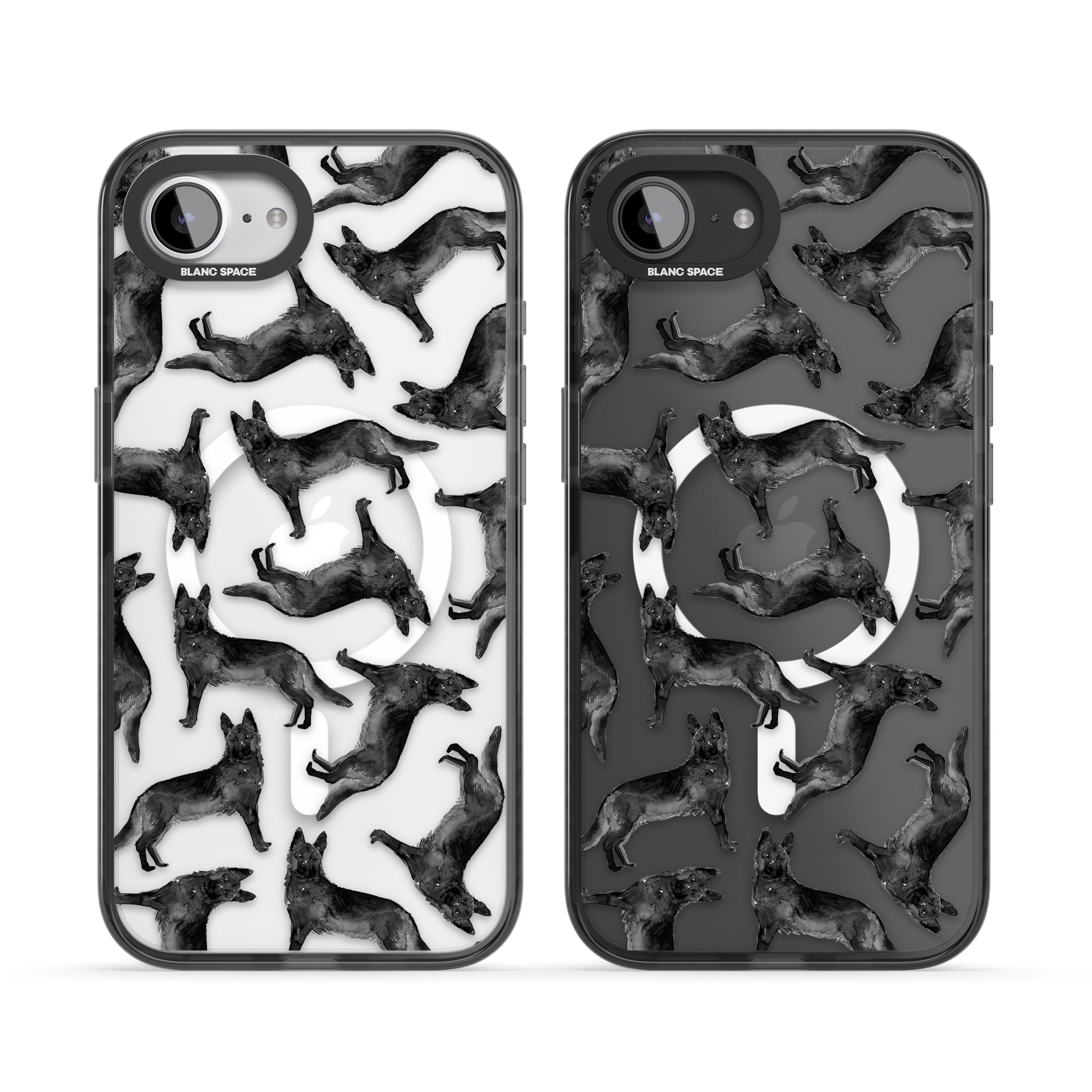 German Shepherd Pattern Black