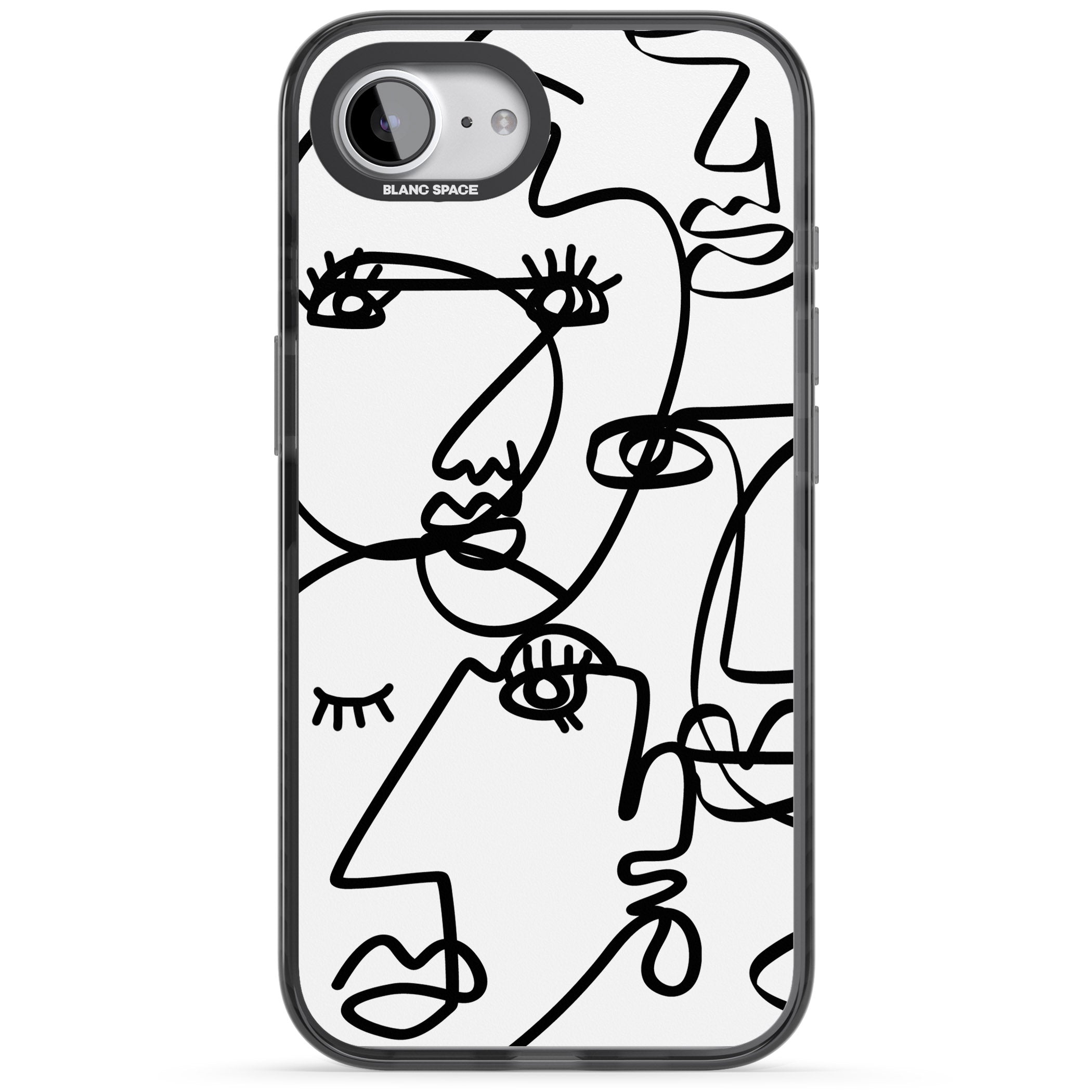 Abstract Line Art Black White