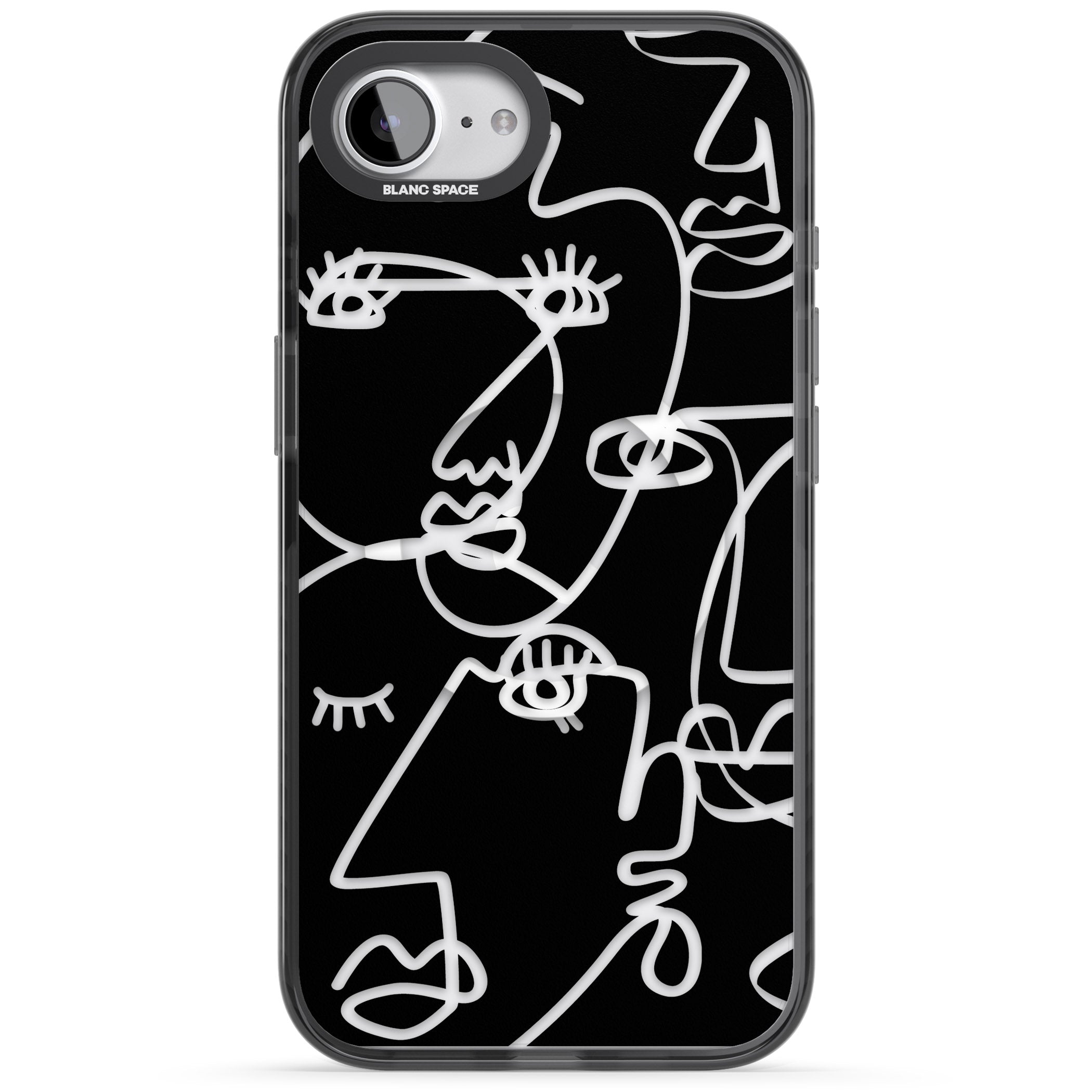 Abstract Line Art Clear Black
