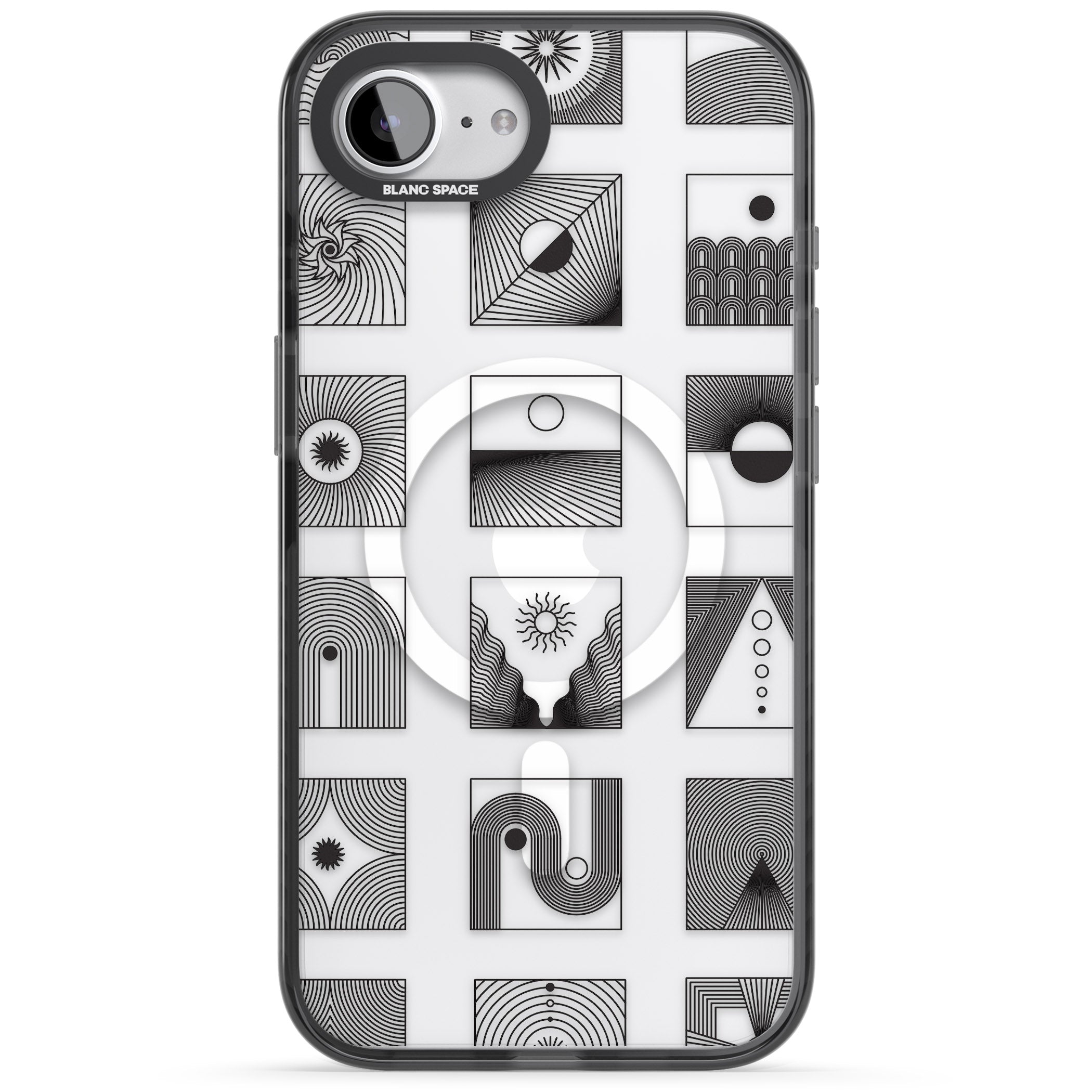 Geometric Pattern Trio: Artistic Blend