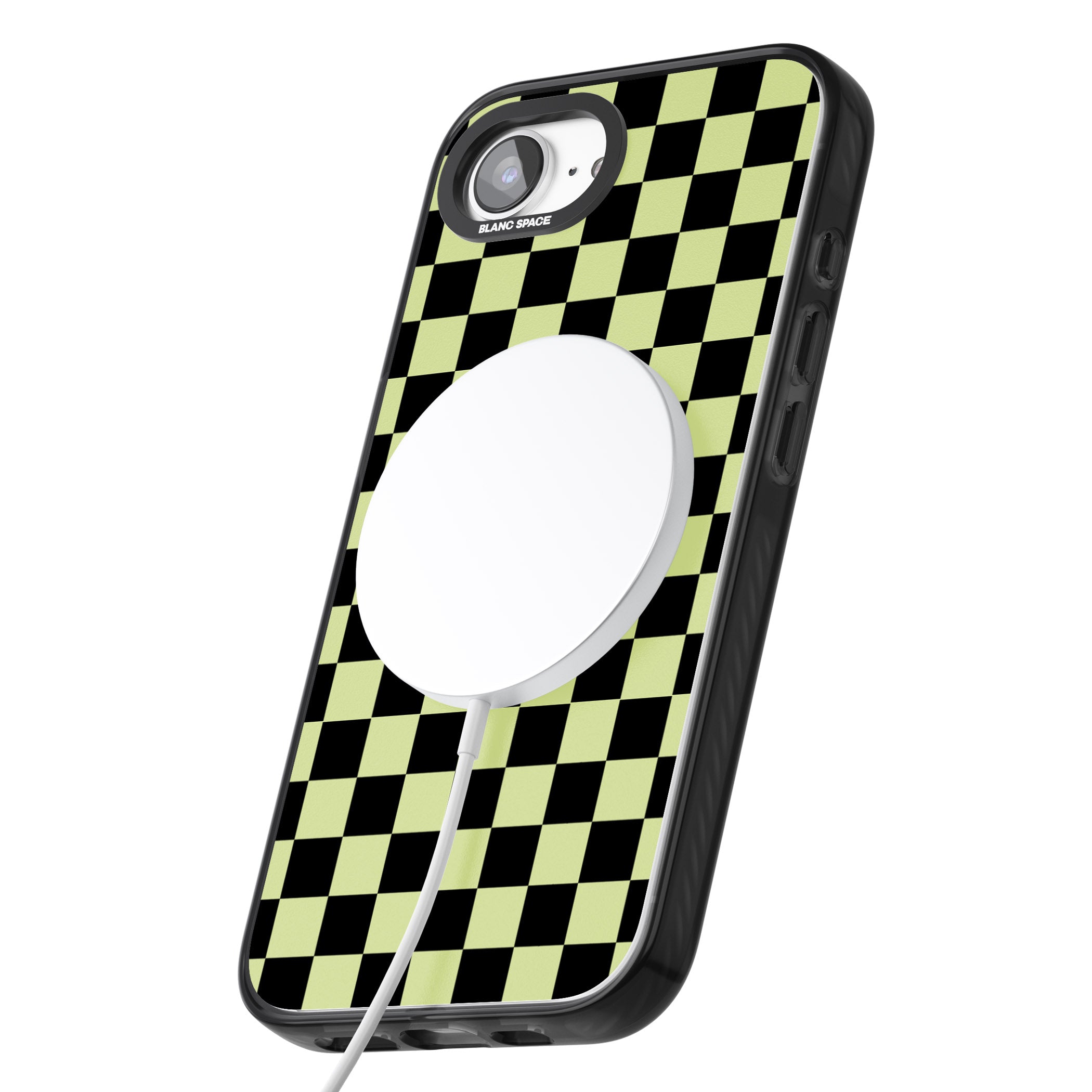 Black & Lime Check