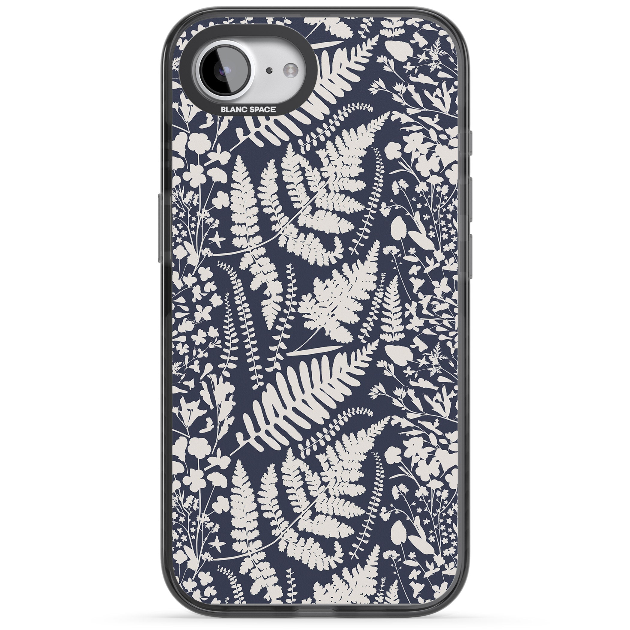 Wildflowers & Ferns On Navy
